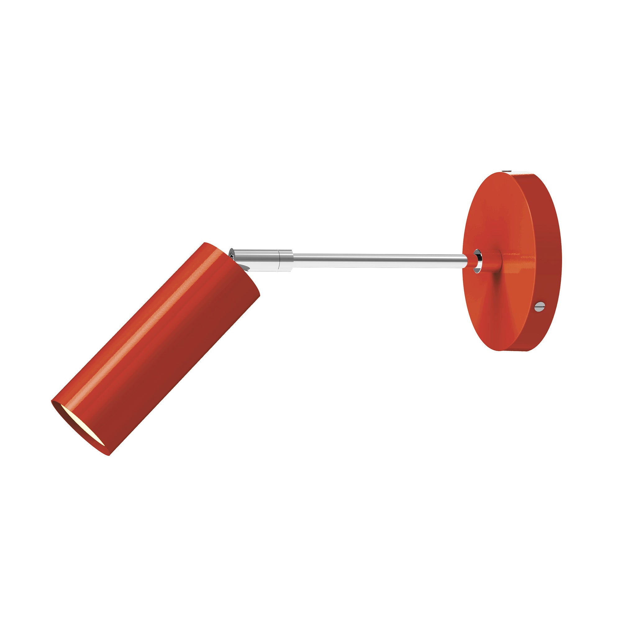 nickel riding hood red color reader sconce - 6" arm dutton brown lighting