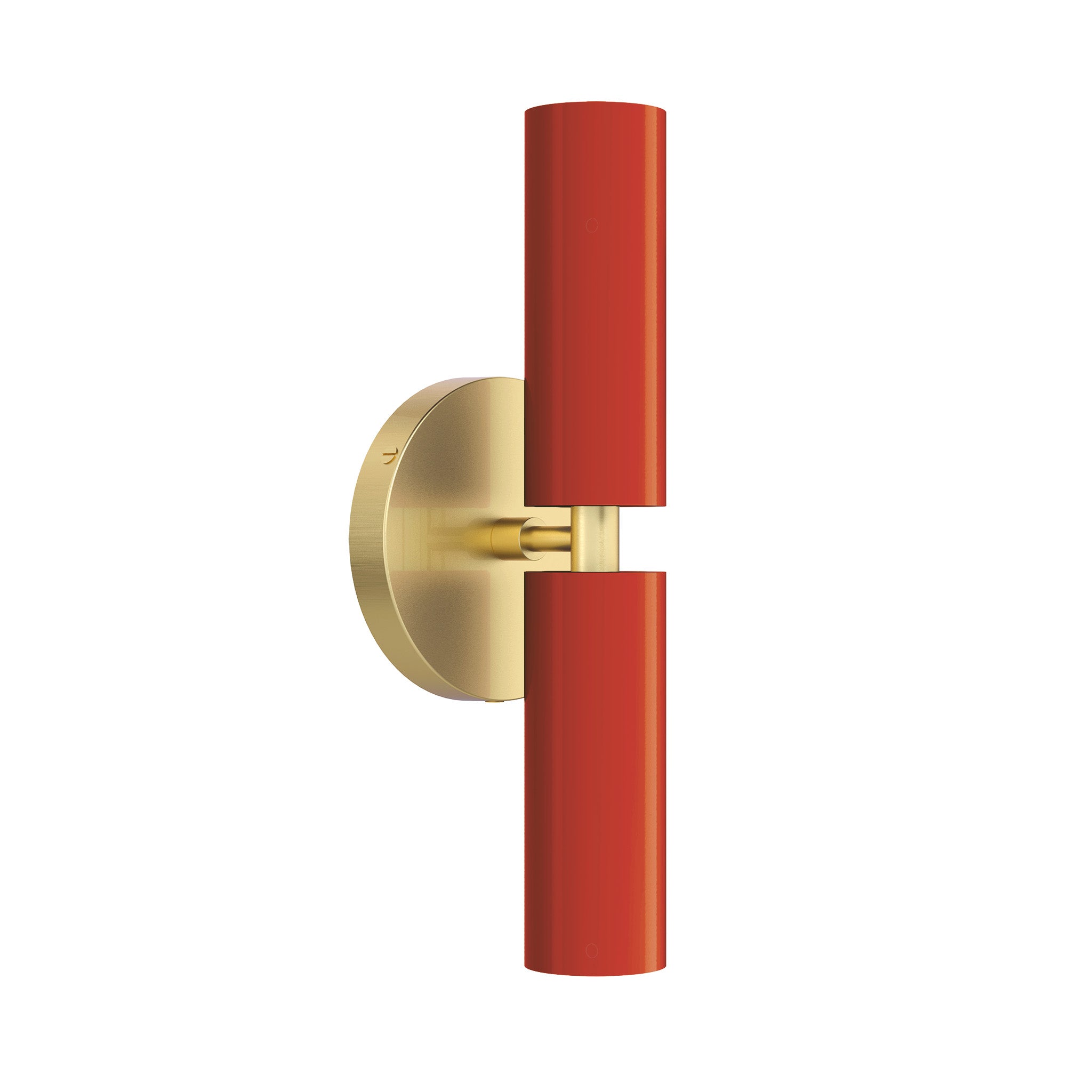 brass riding hood red color ruler sconce dutton brown lighting