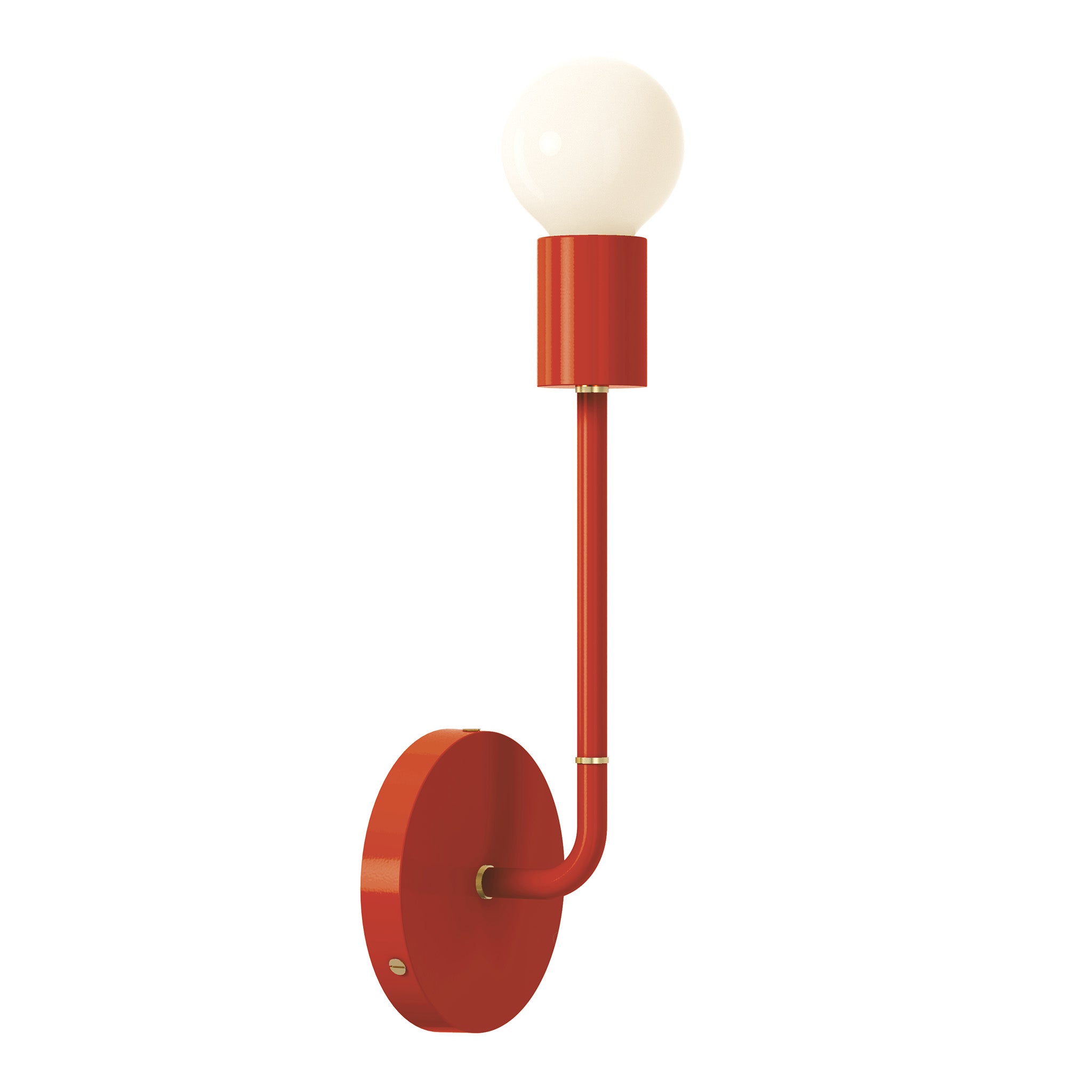 brass riding hood red color tall snug sconce dutton brown lighting