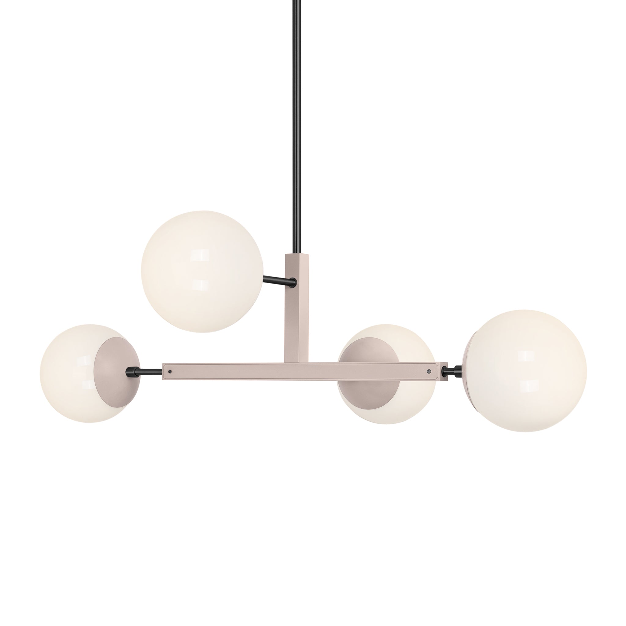 Black and barely color Status chandelier 35" Dutton Brown lighting