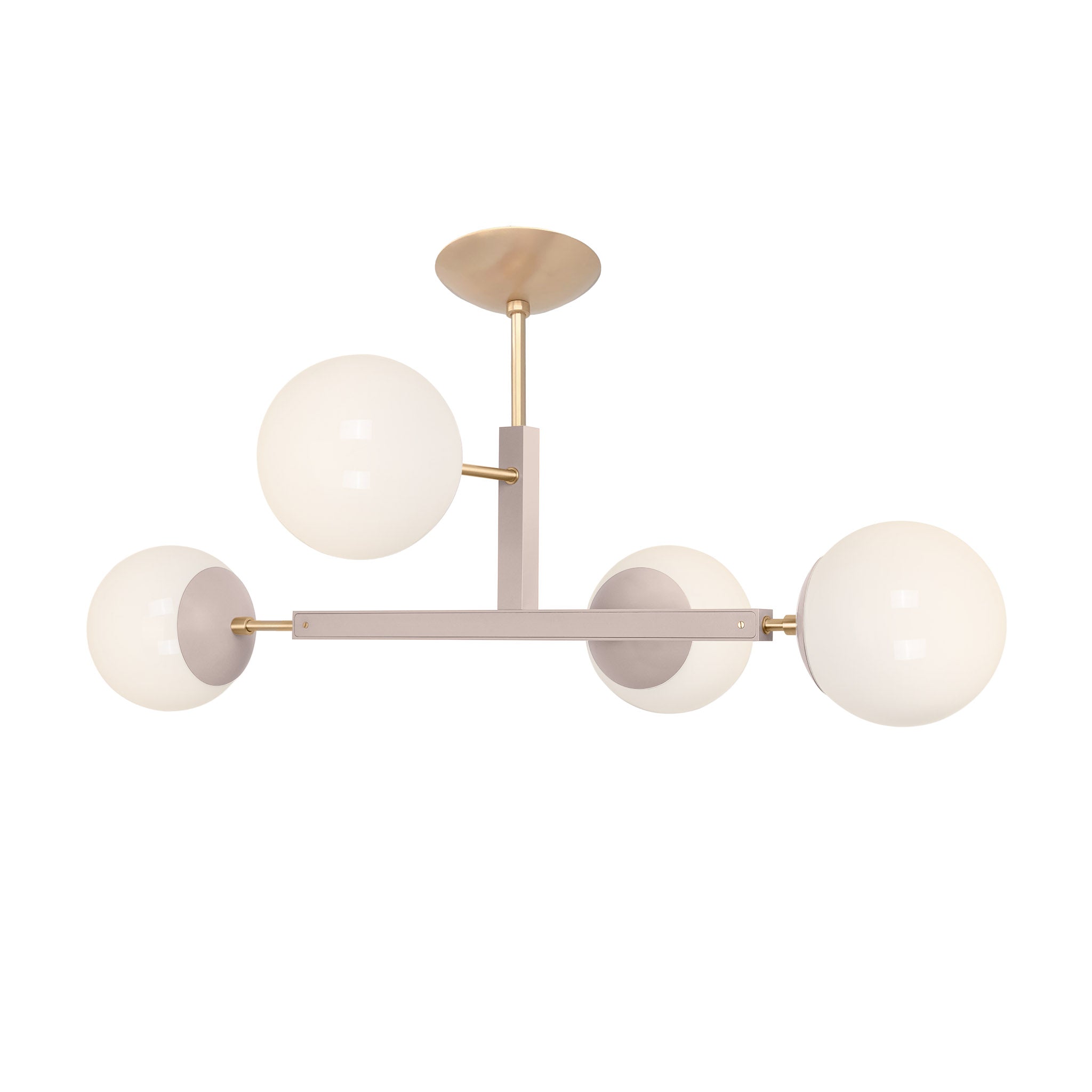 Brass and barely color Status flush mount Dutton Brown lighting