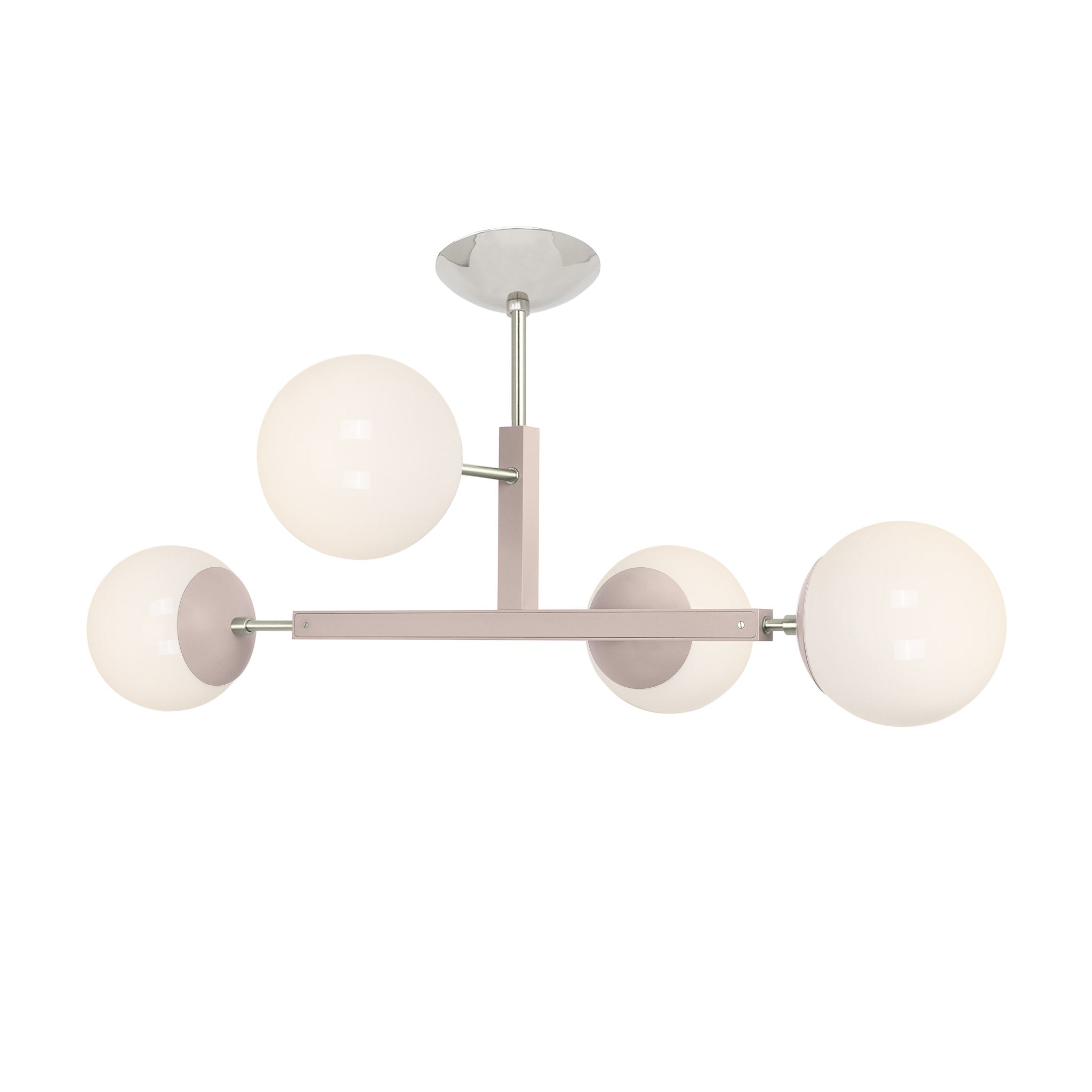 Nickel and barely color Status flush mount Dutton Brown lighting