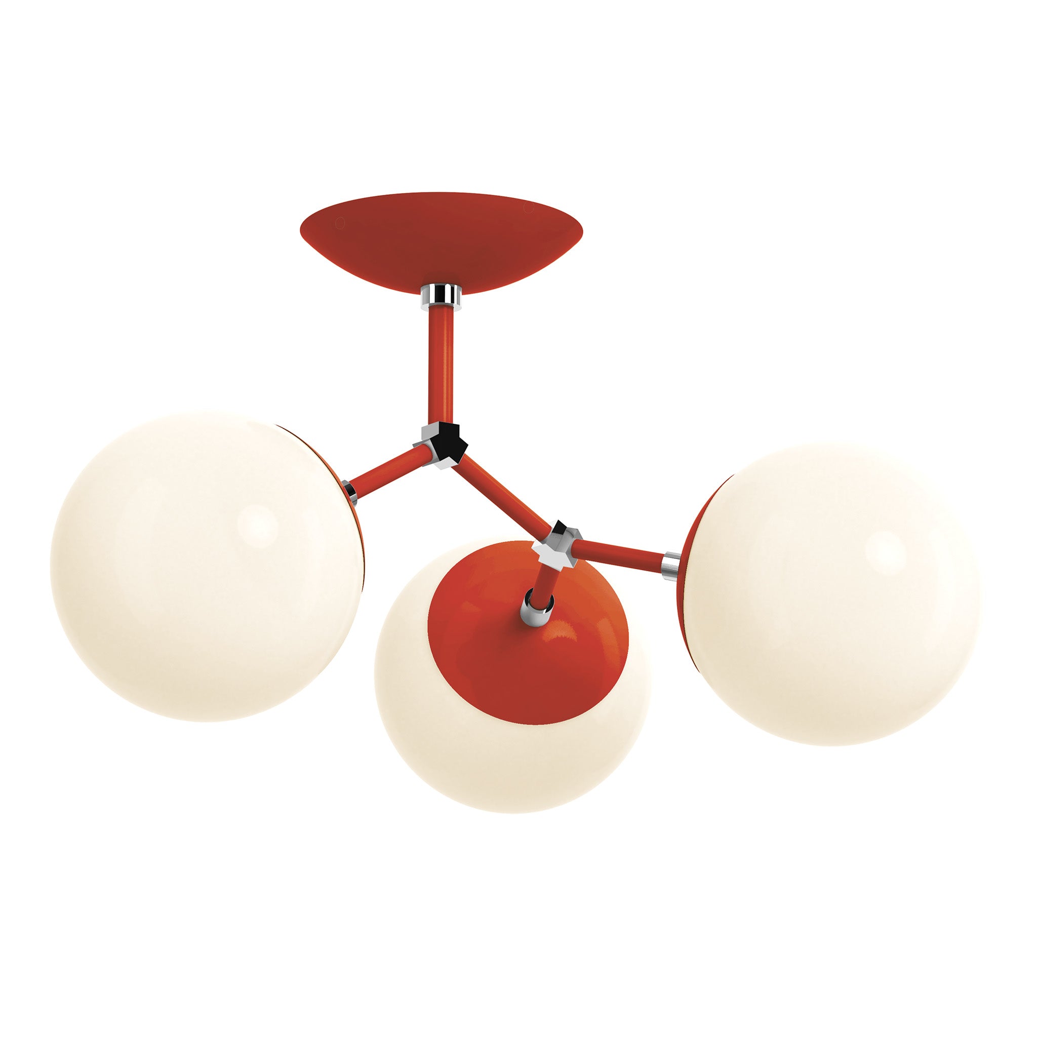 nickel riding hood red color supreme flush mount dutton brown lighting