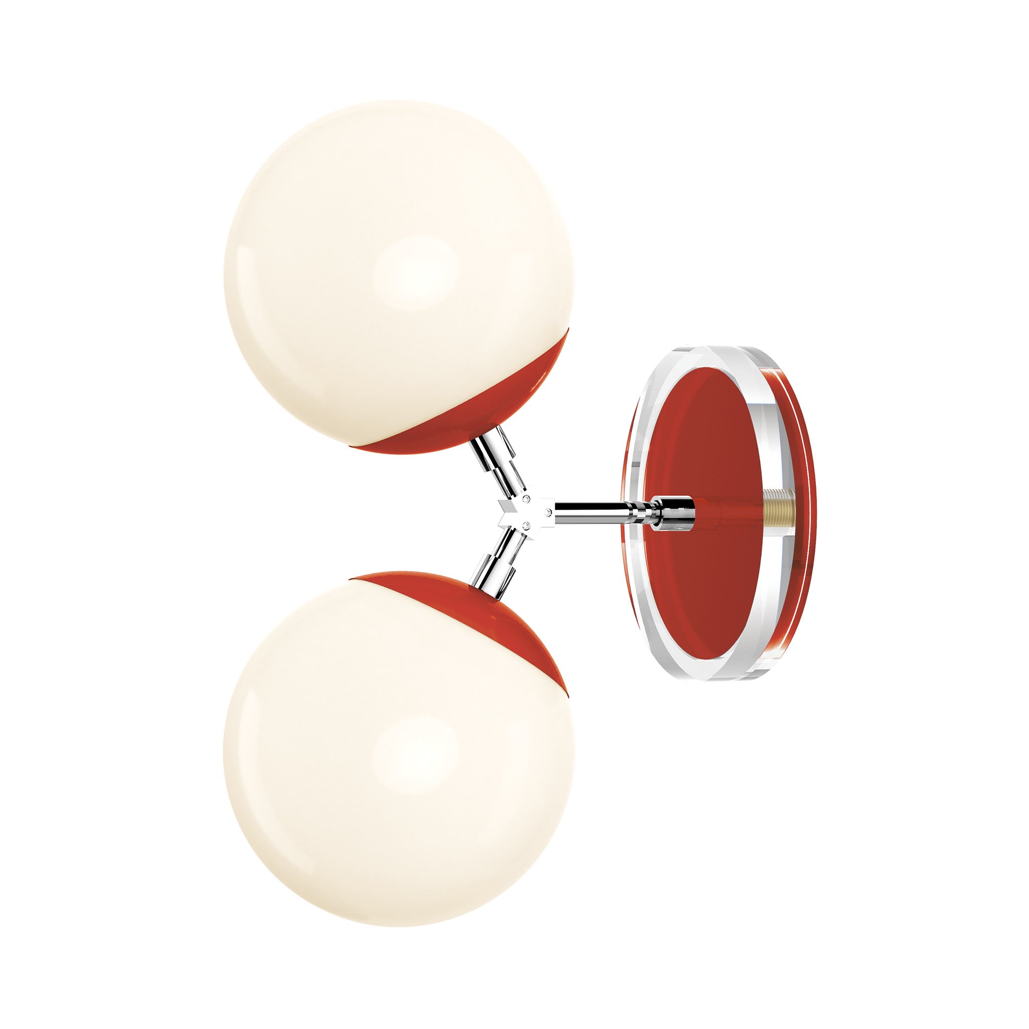 nickel riding hood red color visage sconce 6" dutton brown lighting