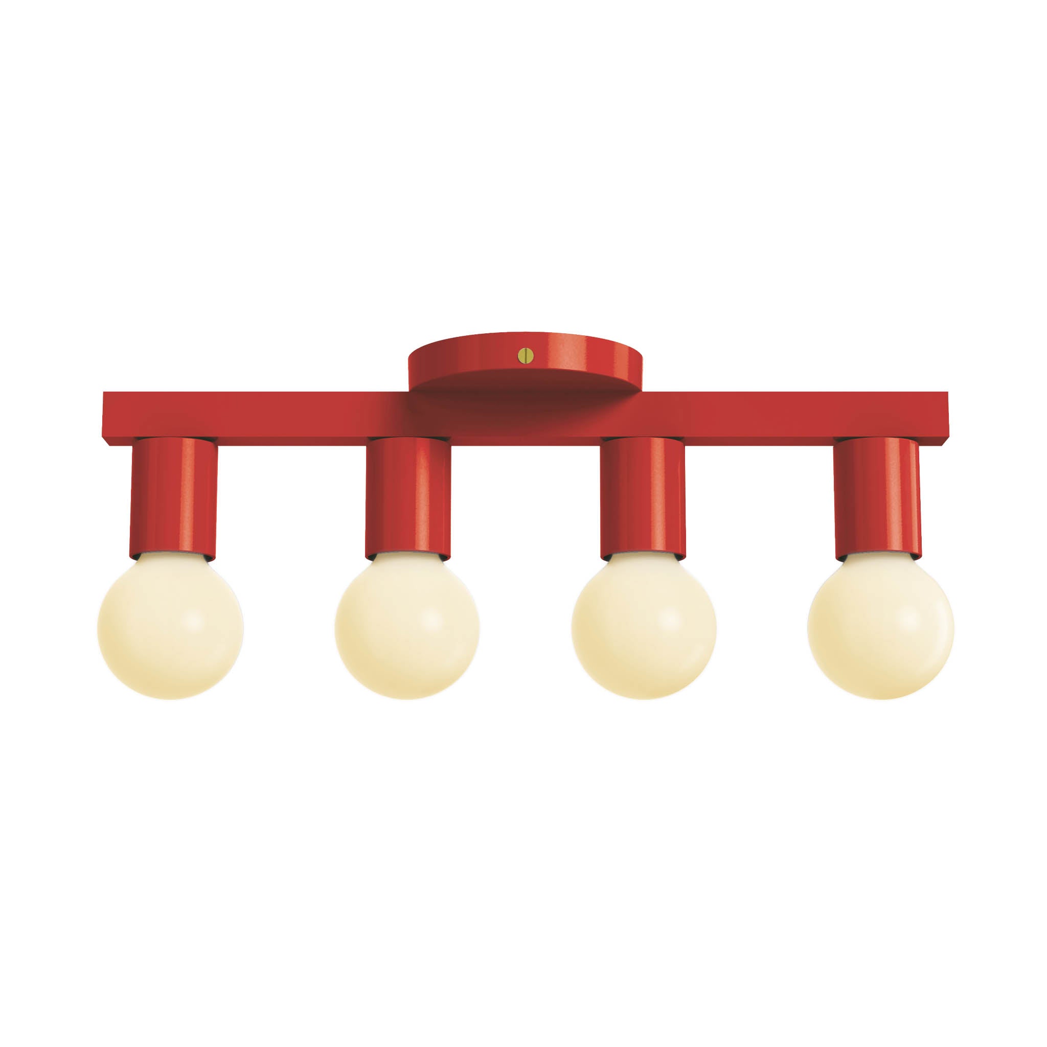 Brass and riding hood red vogue 4 flush mount dutton brown lighting