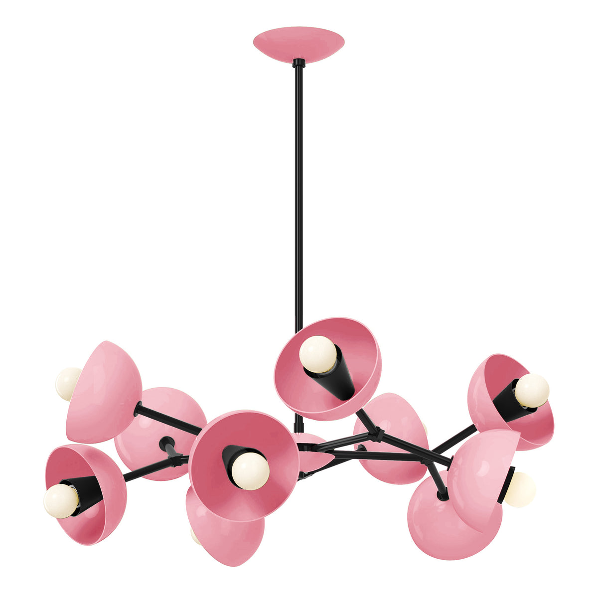 black pinkaboo color alegria chandelier 30" dutton brown lighting