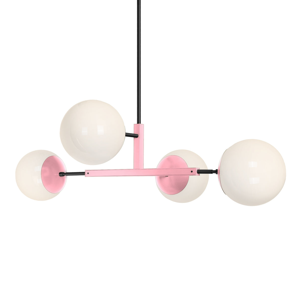 Black and pinkaboo color Big Status chandelier 42" Dutton Brown lighting
