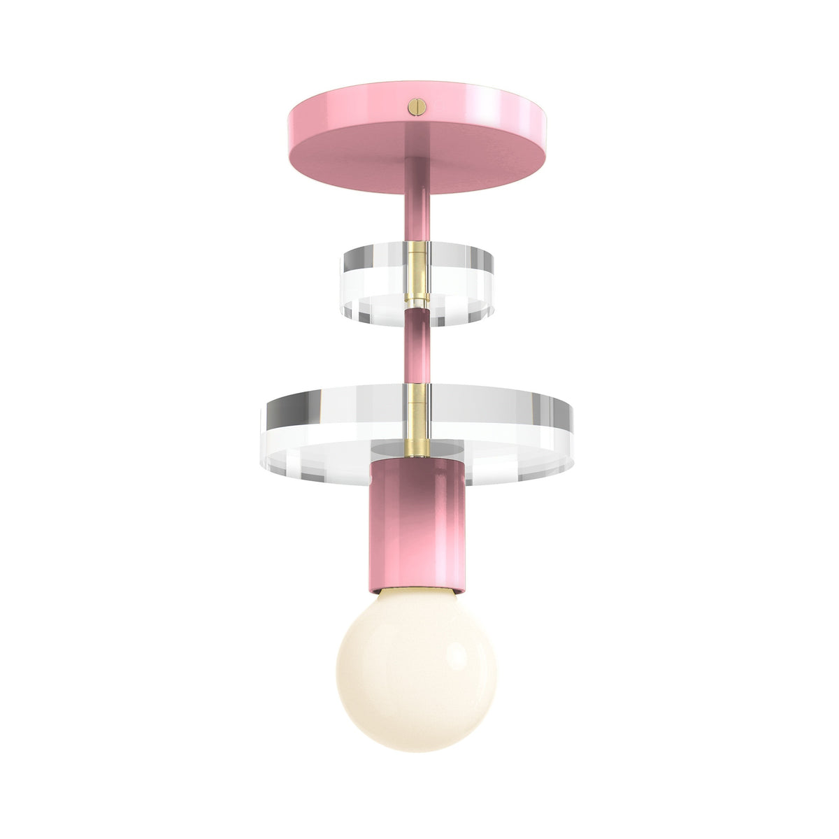 brass pinkaboo color bling flush mount dutton brown lighting