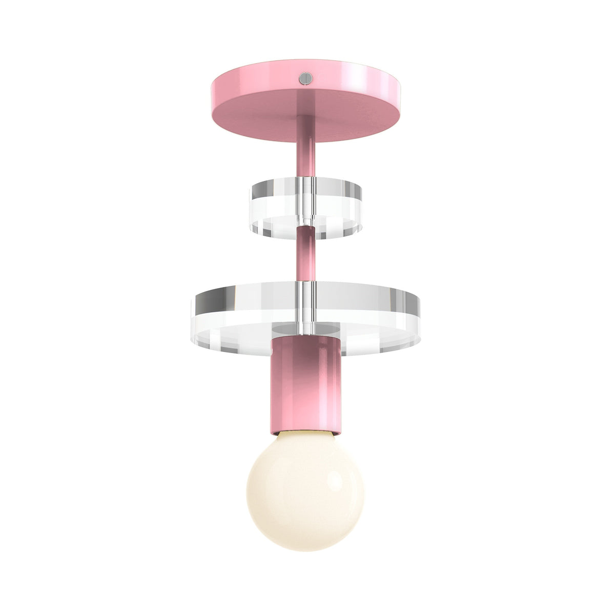 nickel pinkaboo color bling flush mount dutton brown lighting