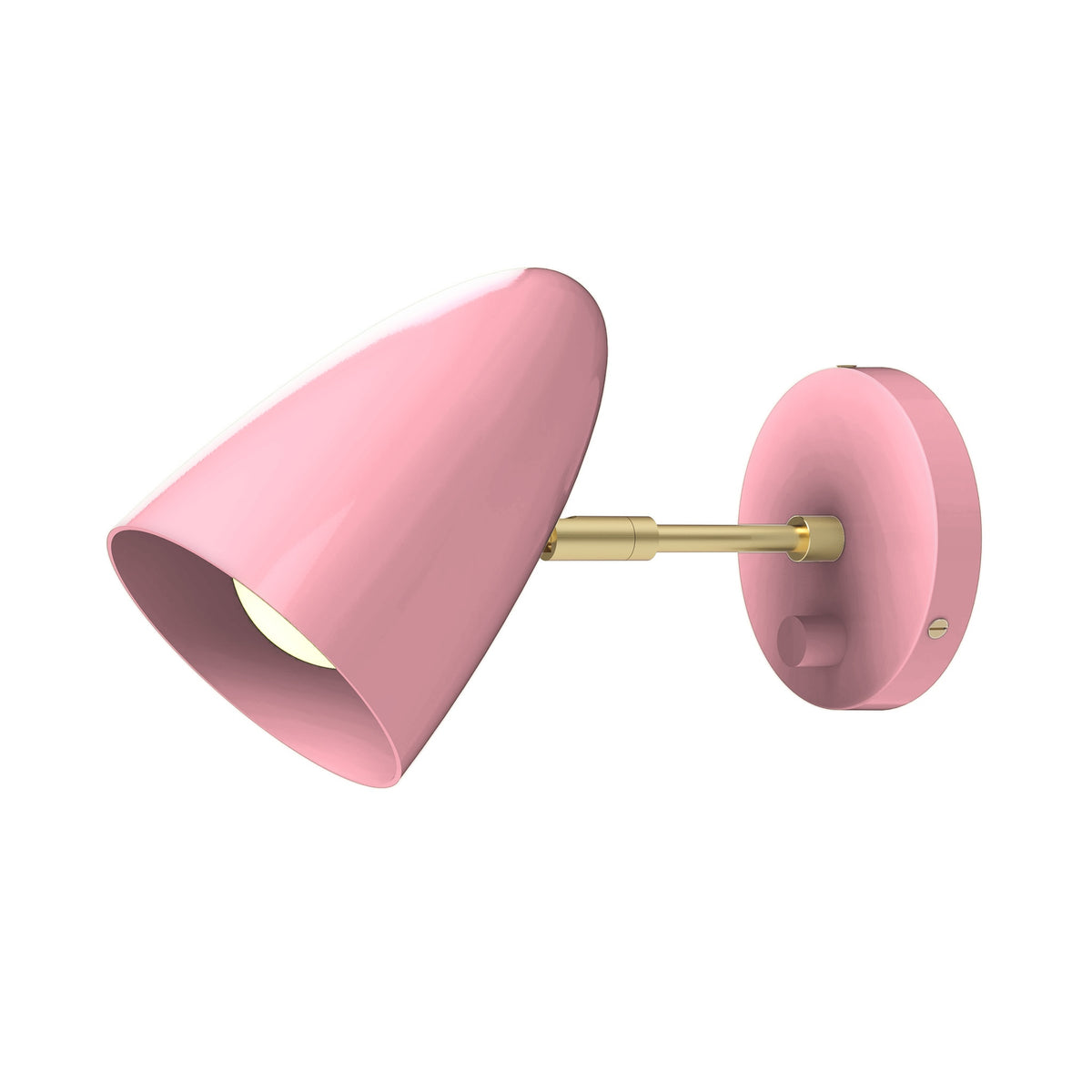 brass pinkaboo color boom sconce - 3" arm dutton brown lighting