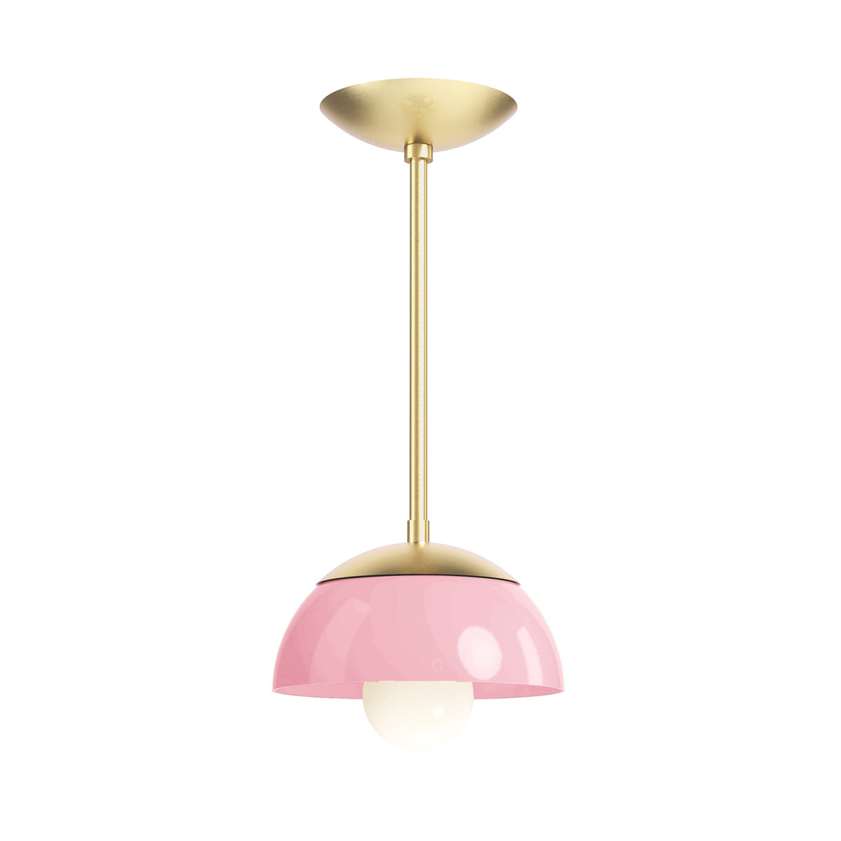 brass pinkaboo color cadbury pendant 8" dutton brown lighting