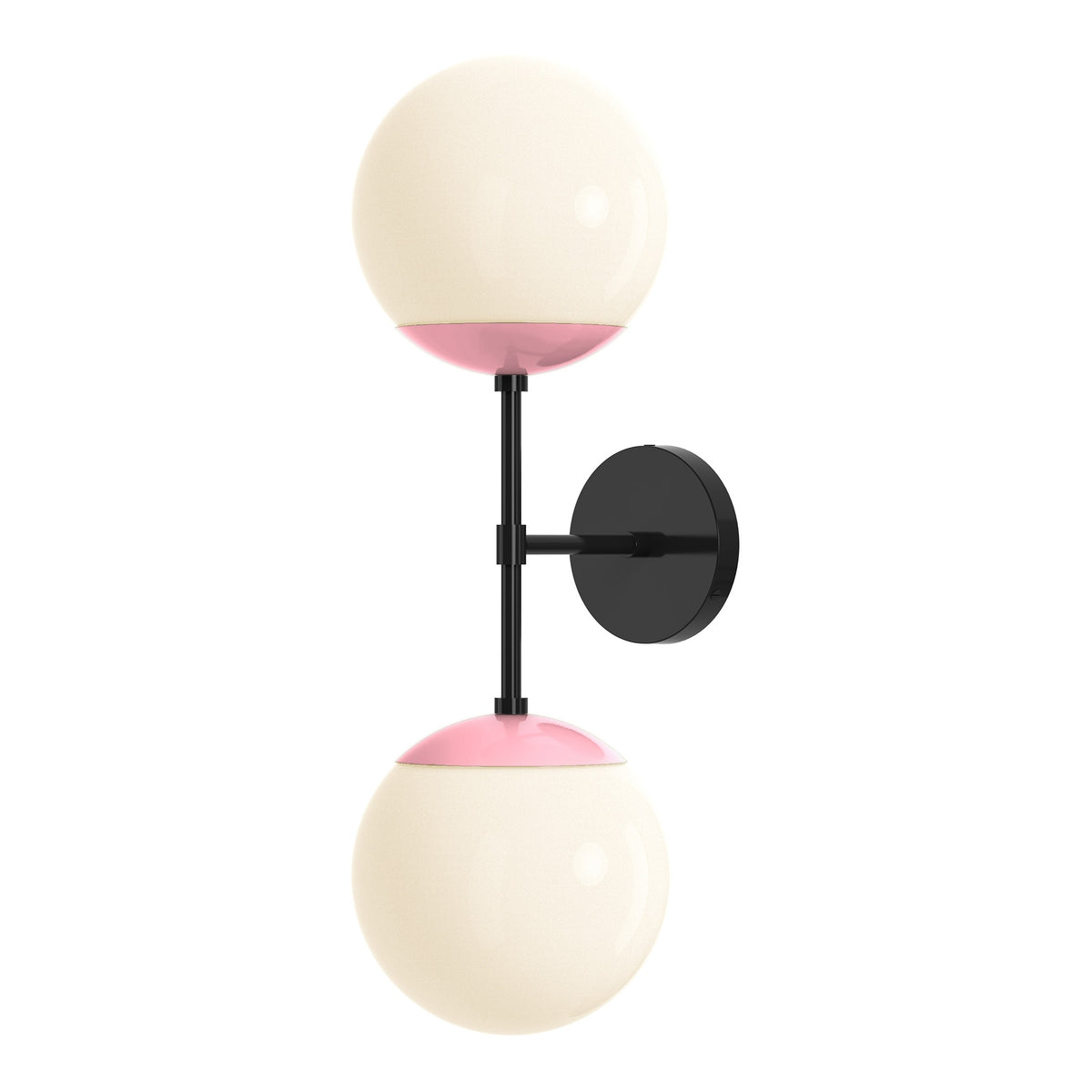 Color Cap Double Sconce 8" - Pinkaboo