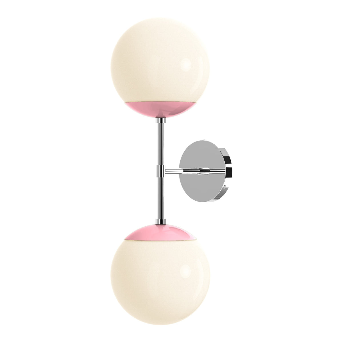 Color Cap Double Sconce 8" - Pinkaboo
