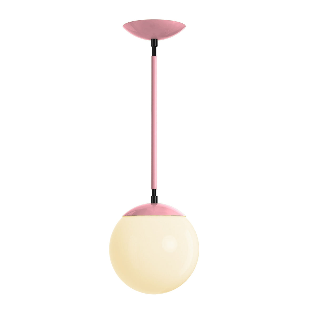 Black and pinkaboo cap globe pendant 8" dutton brown lighting