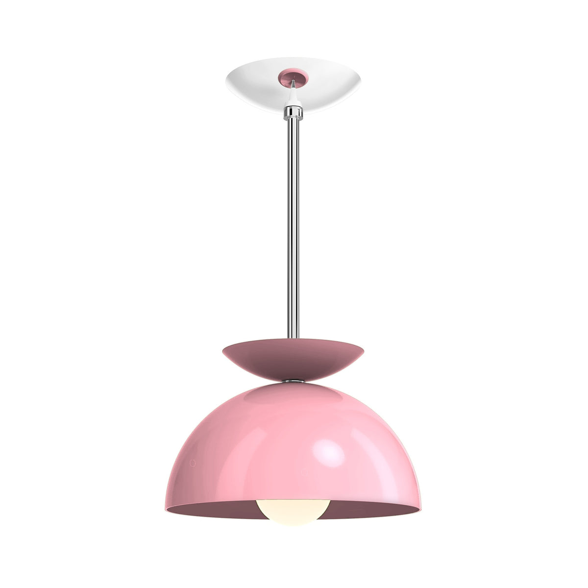 nickel pinkaboo color echo pendant 10" dutton brown lighting