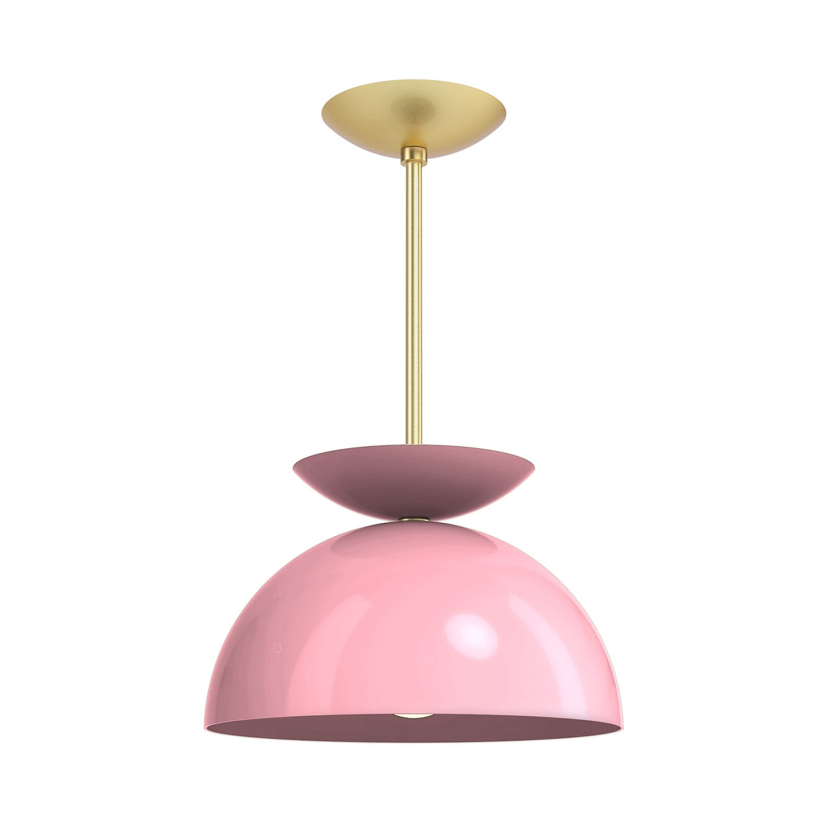 brass pinkaboo color echo pendant 12" dutton brown lighting