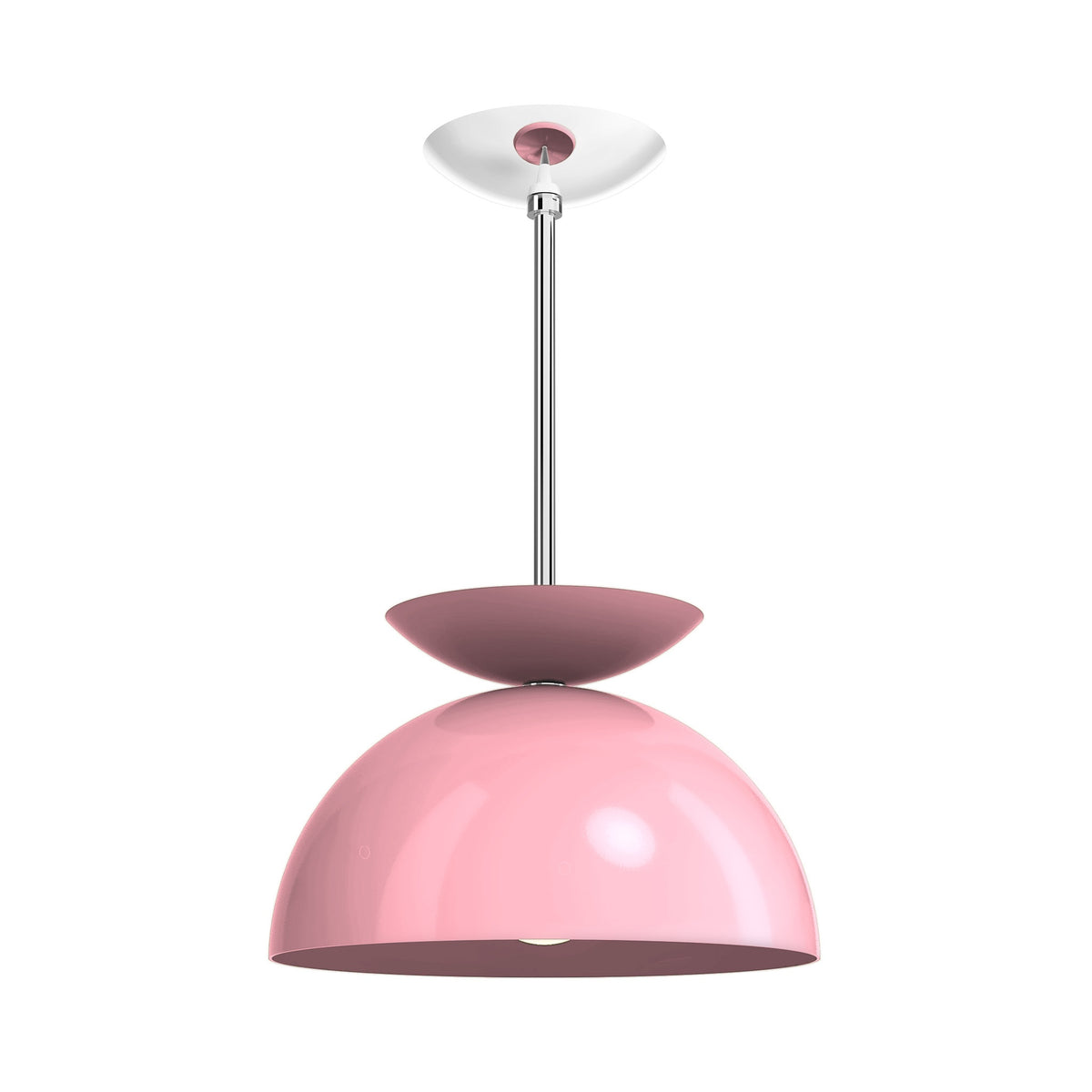 nickel pinkaboo color echo pendant 12" dutton brown lighting
