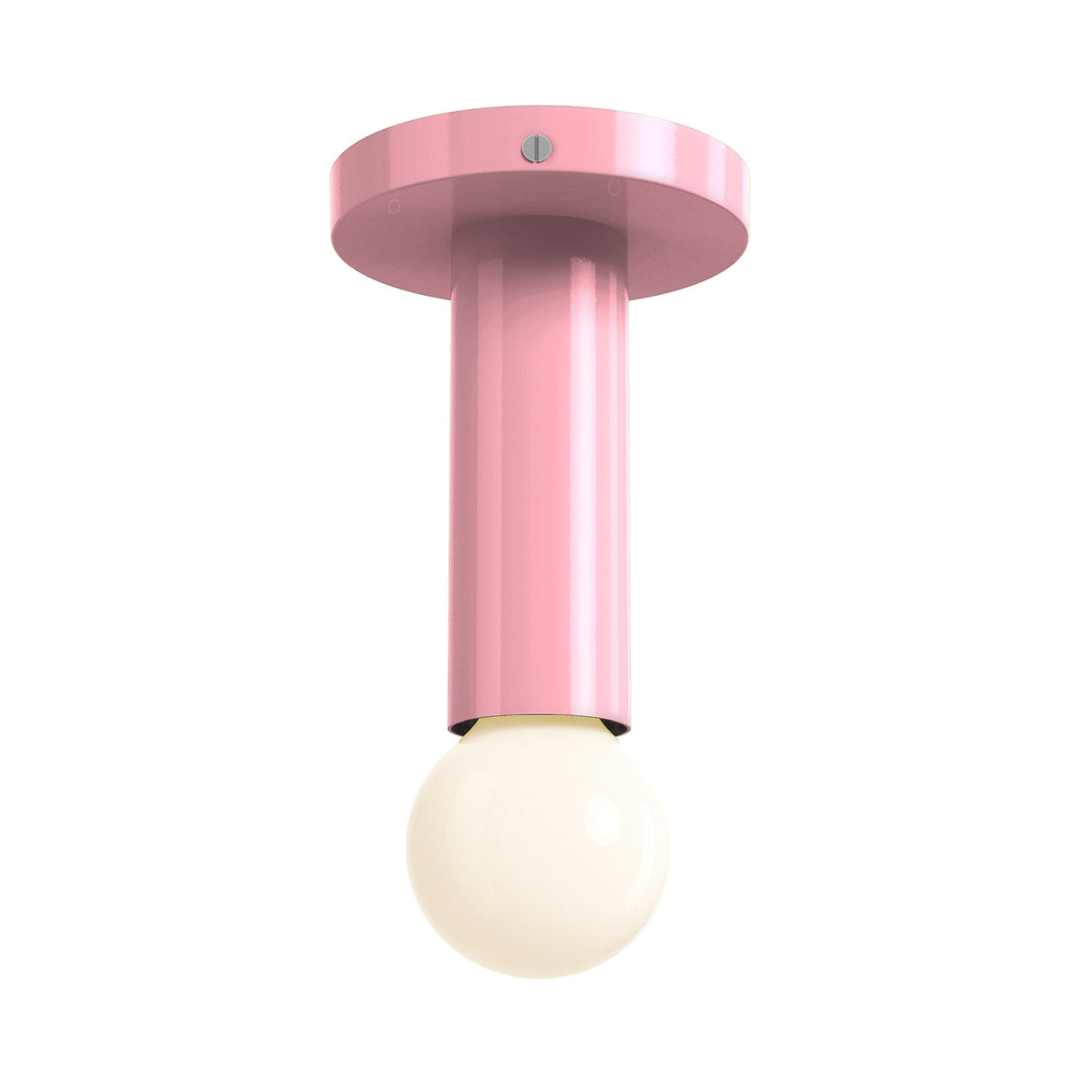 nickel pinkaboo color eureka flush mount lighting dutton brown