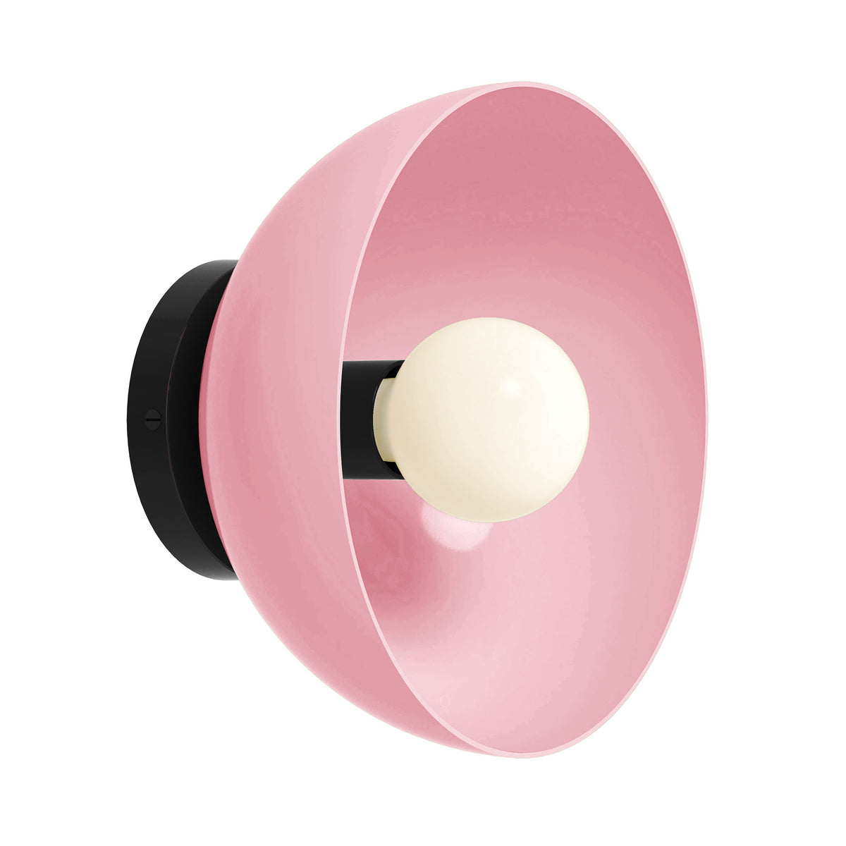Black and pinkaboo color hemi dome sconce 10" Dutton Brown lighting
