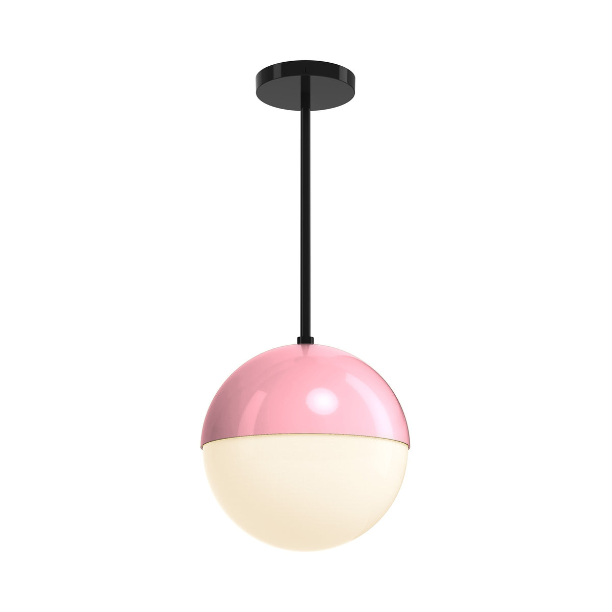 black and pinkaboo lure globe pendant 10 inch dutton brown lighting