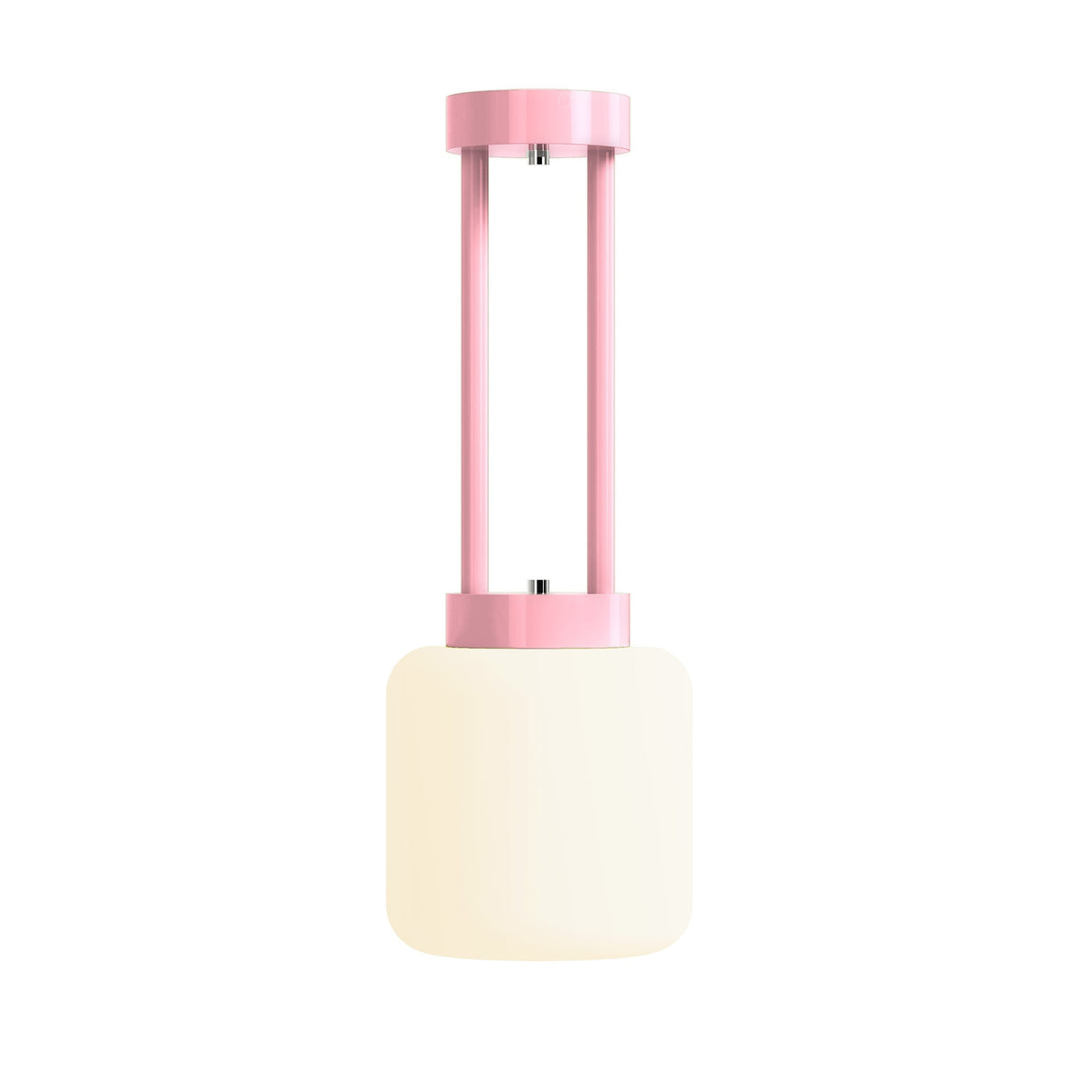 nickel pinkaboo color maxo pendant 8" dutton brown lighting