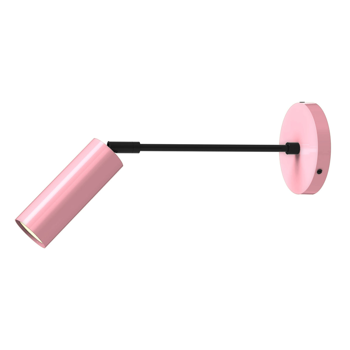 Black and pinkaboo color Reader plug-in sconce 10" arm Dutton Brown lighting