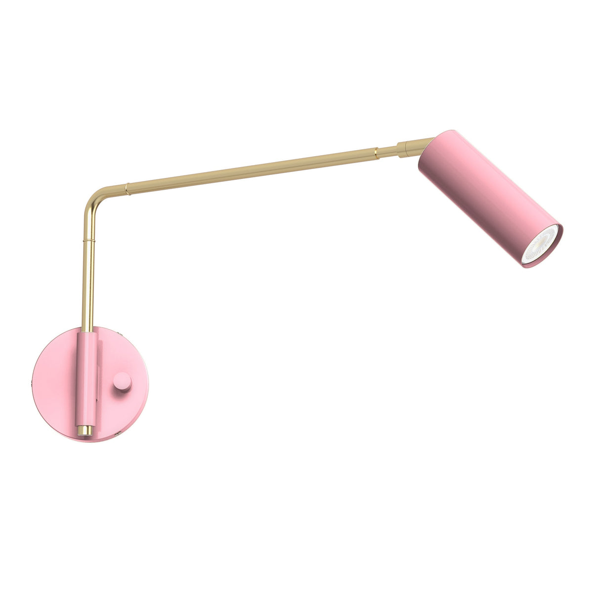 brass pinkaboo color reader swing arm sconce - 17" arm dutton brown lighting