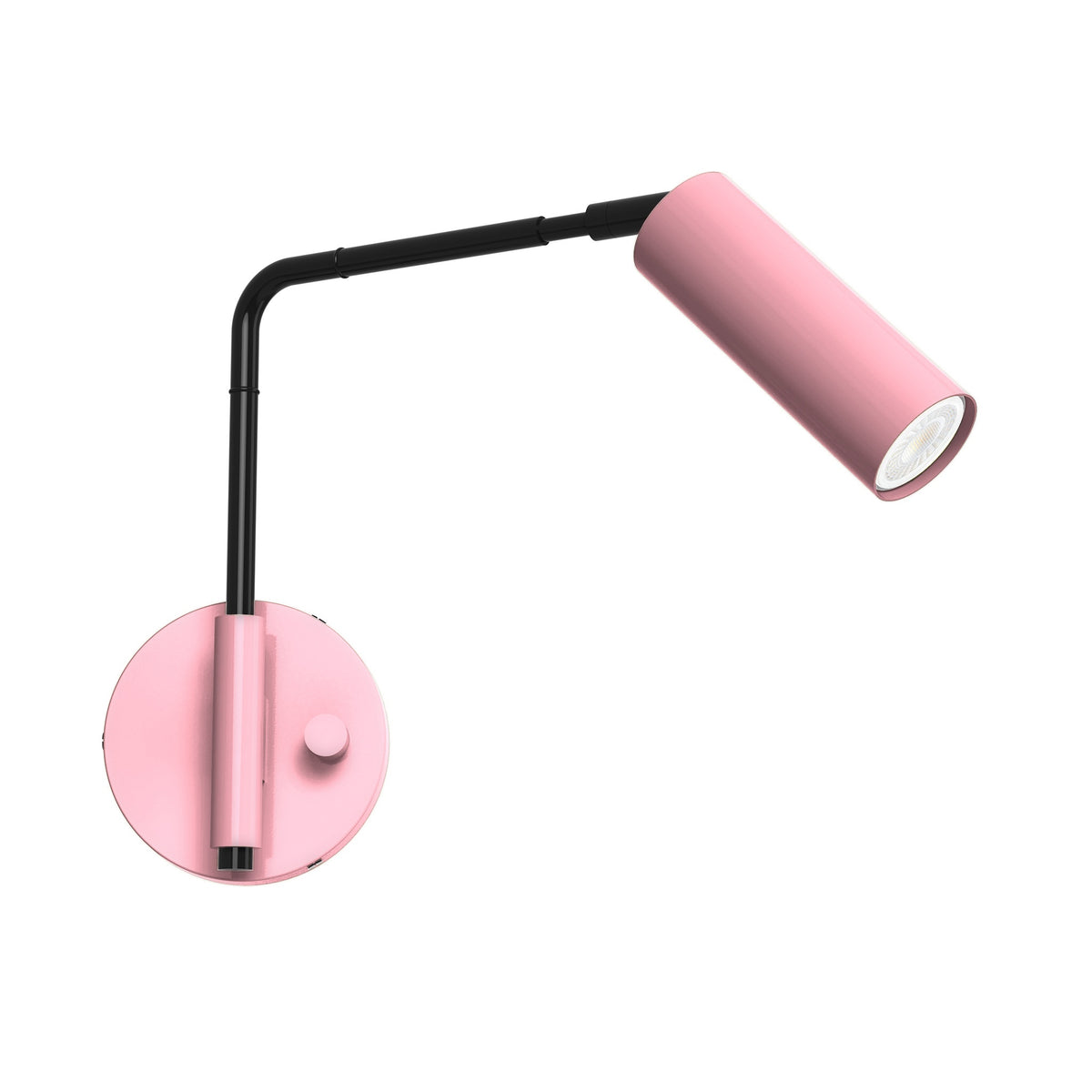 black pinkaboo color reader swing arm sconce - 9" arm dutton brown lighting