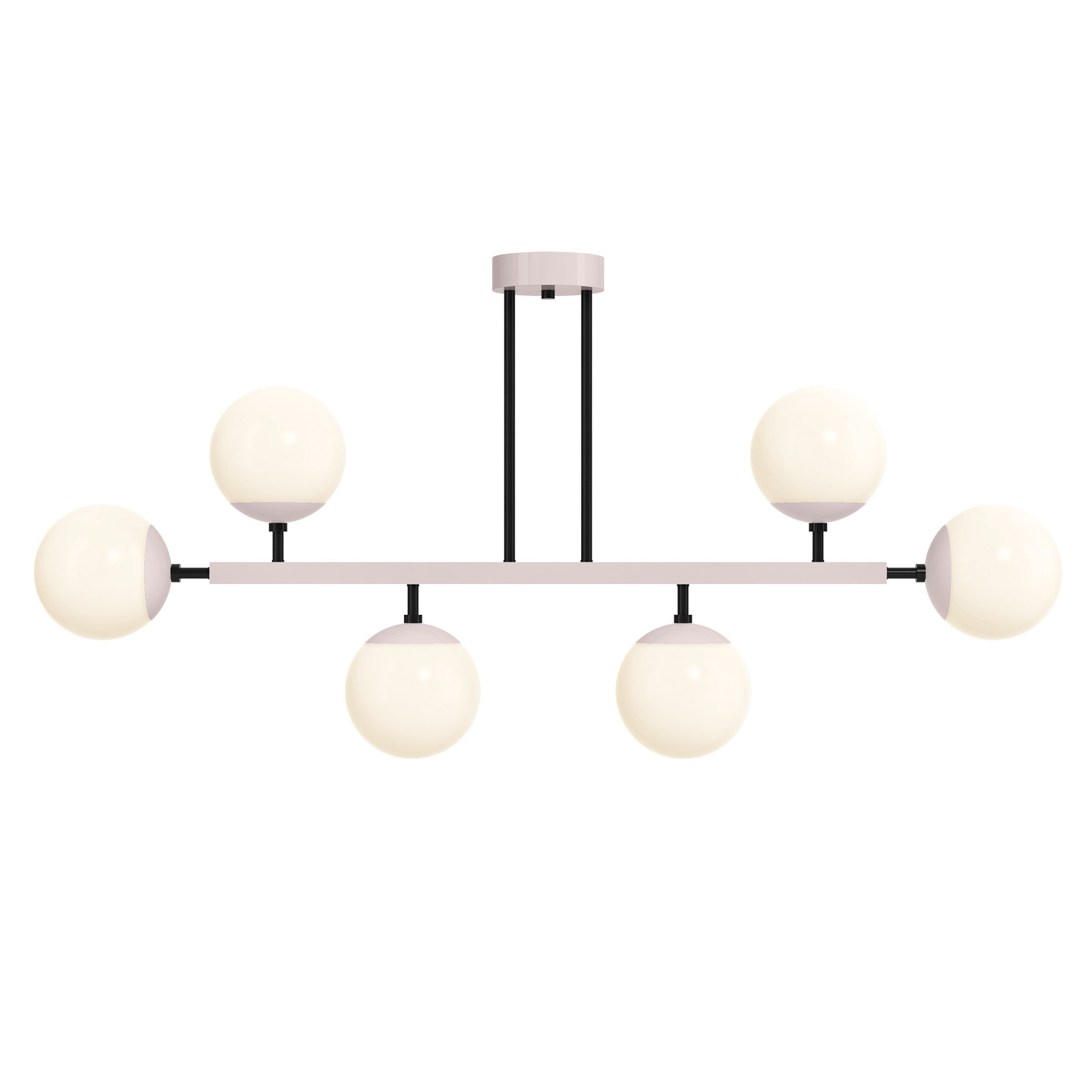 black and barely Color Axia Globe Chandelier 46" Dutton Brown lighting