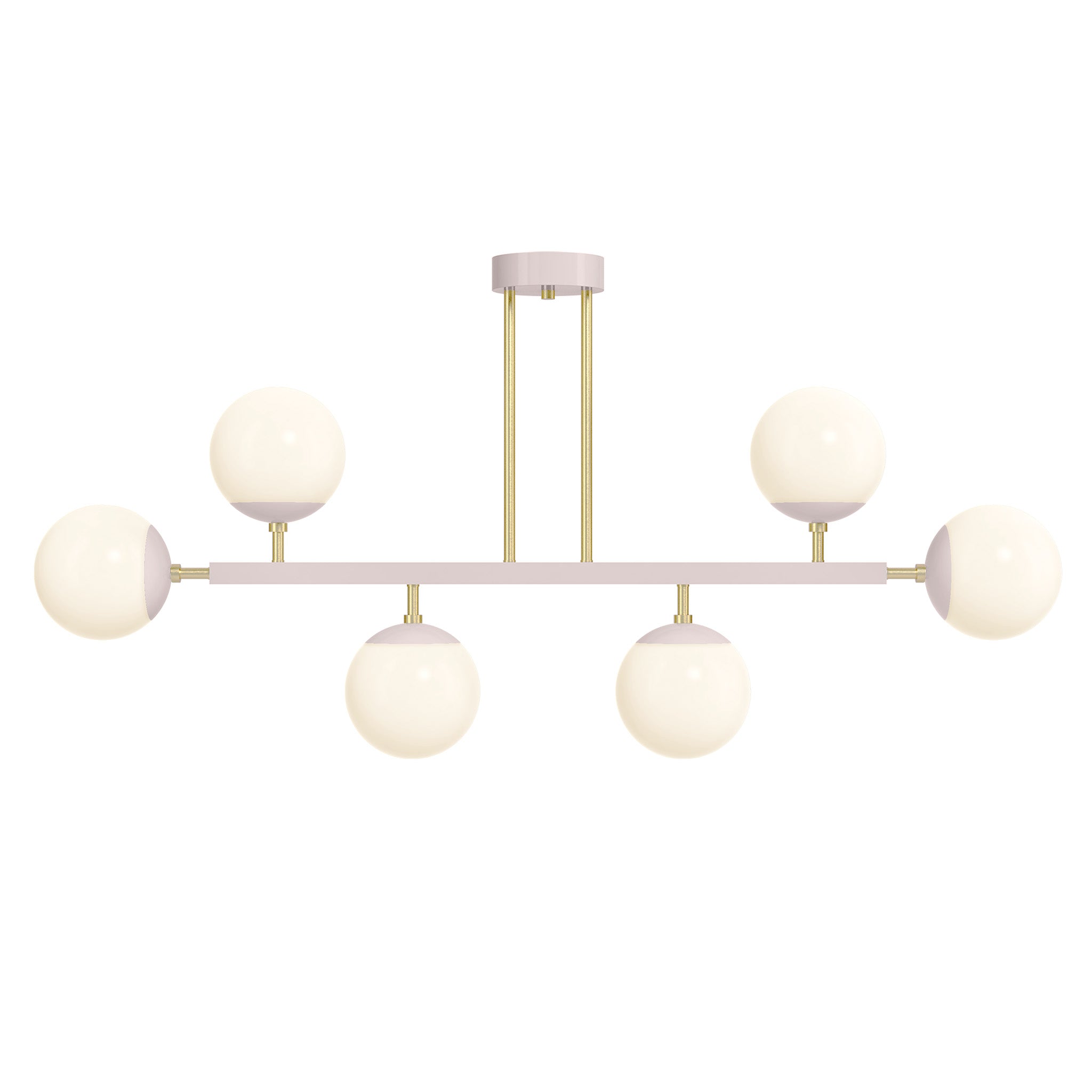 brass and barely Color Axia Globe Chandelier 46" Dutton Brown lighting