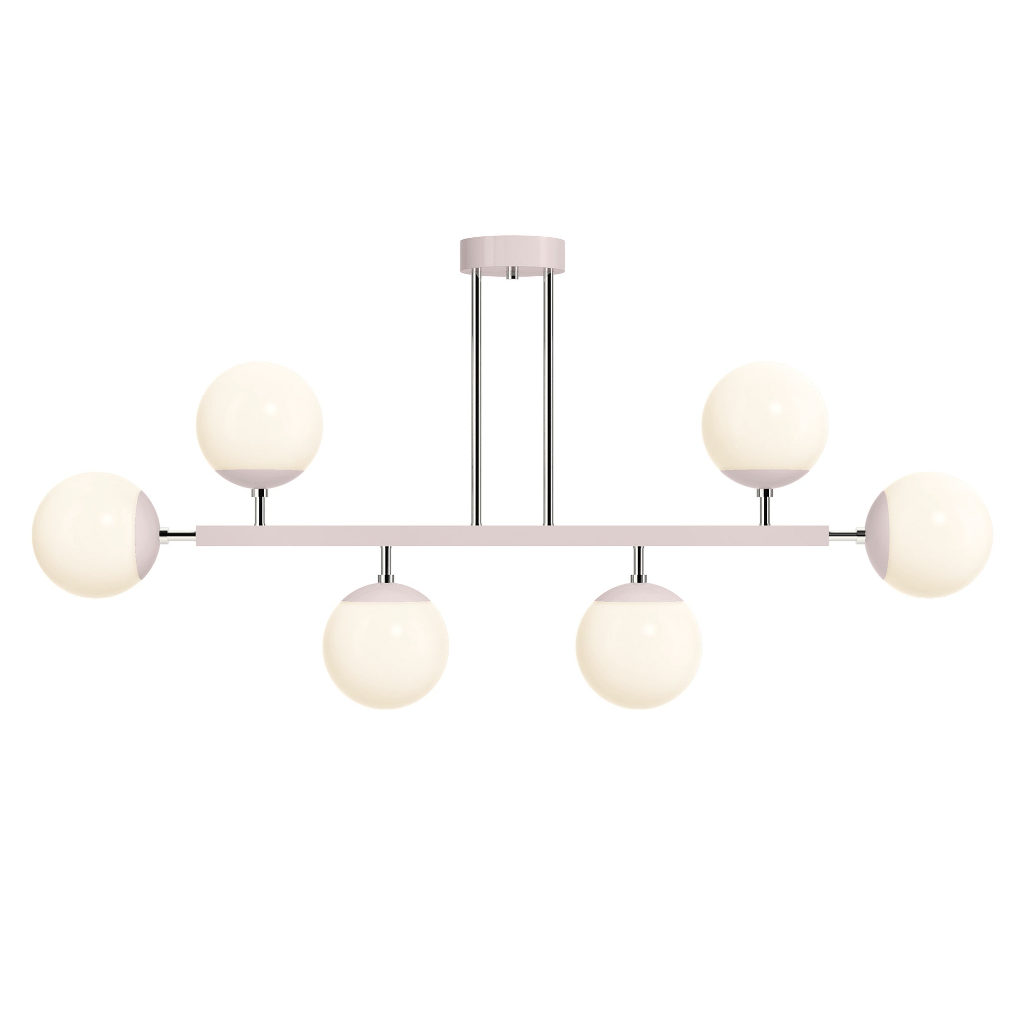 nickel and barely Color Axia Globe Chandelier 46" Dutton Brown lighting