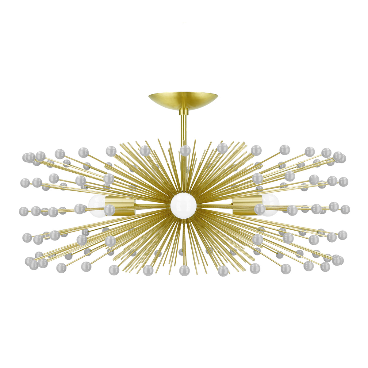 Color Beaded Urchin Flush Mount 27"