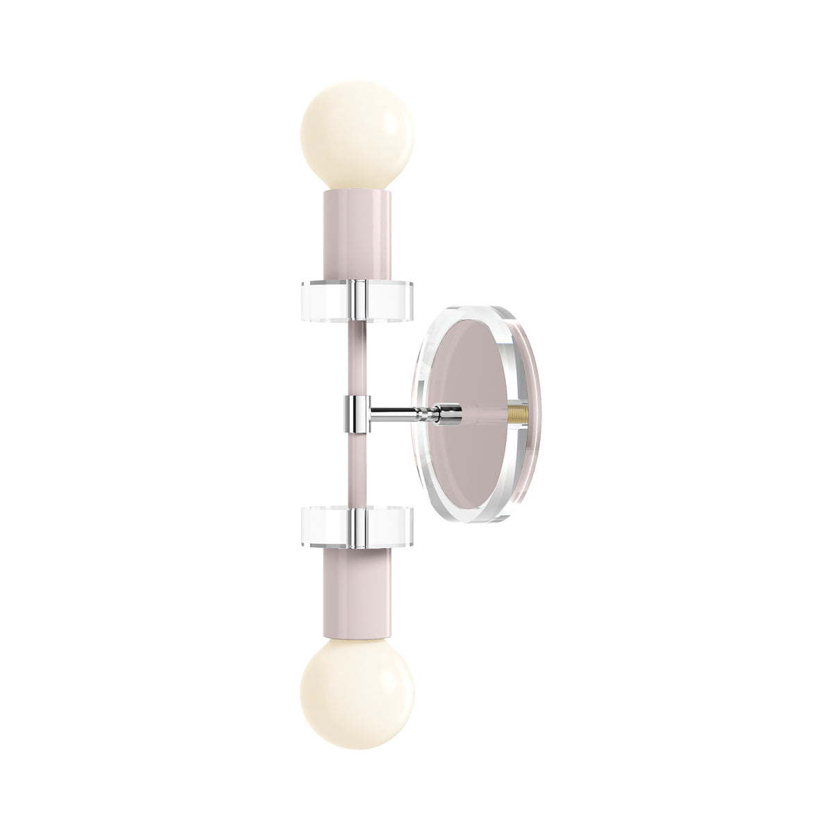 Nickel and Barely Bianca Acrylic Wall Sconce 12" Dutton Brown Lighting