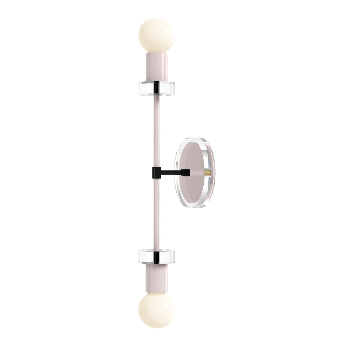 Black and Barely Bianca Acrylic Wall Sconce 20" Dutton Brown Lighting