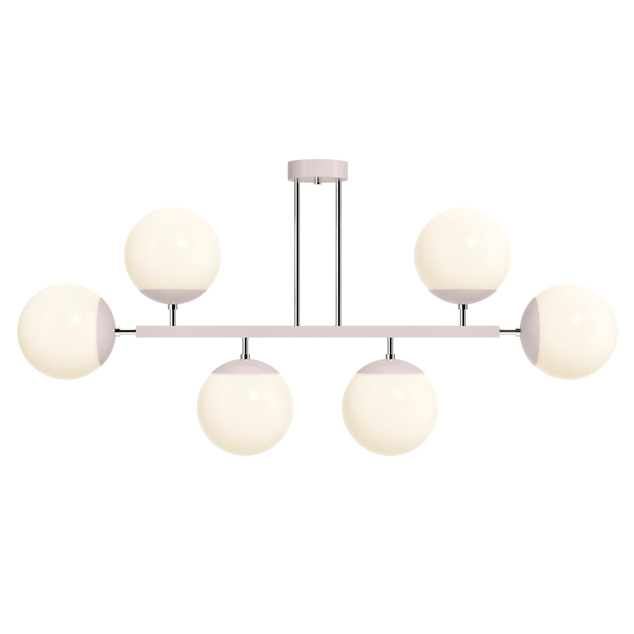 nickel and barely Color Big Axia Globe Chandelier 50" Dutton Brown lighting