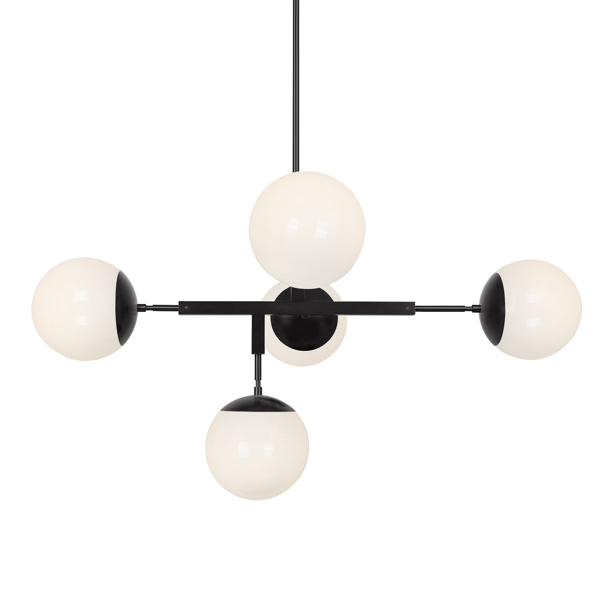 Black and black color Big Prisma chandelier 42" Dutton Brown lighting