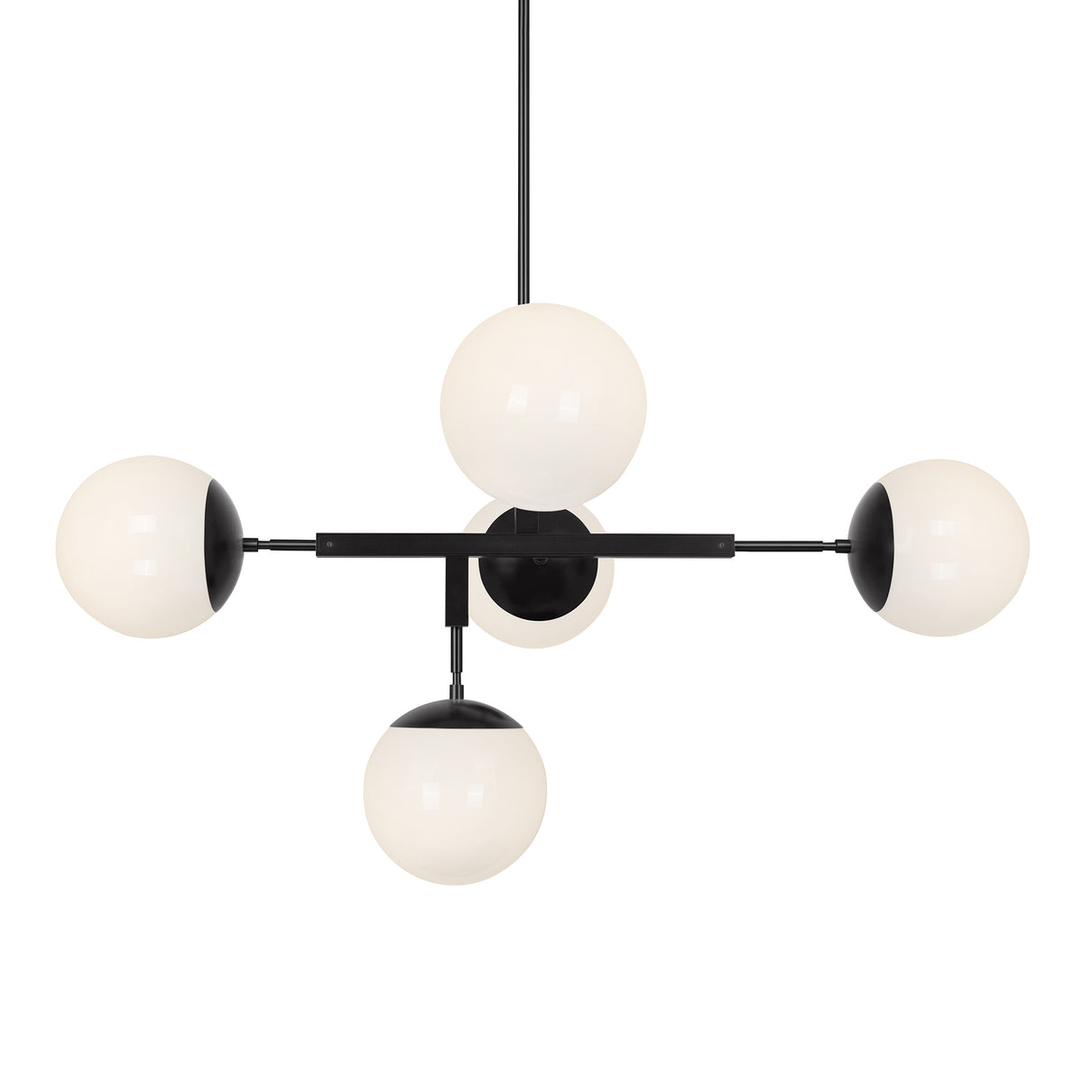 Black and black color Big Prisma chandelier 42" Dutton Brown lighting