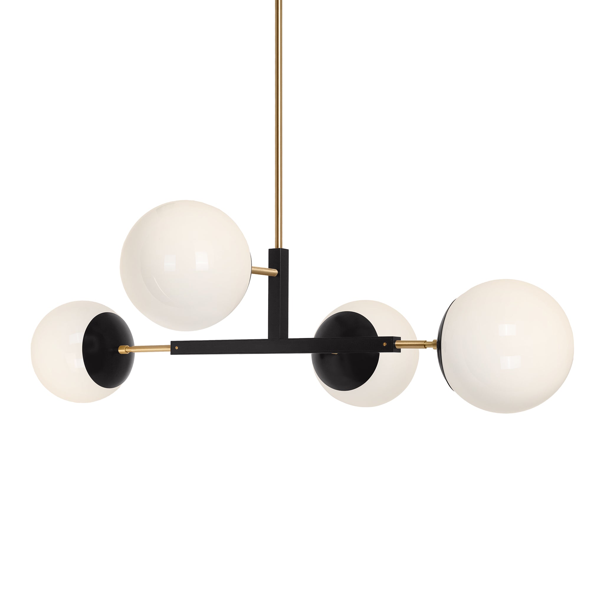 Brass and black color Big Status chandelier 42" Dutton Brown lighting