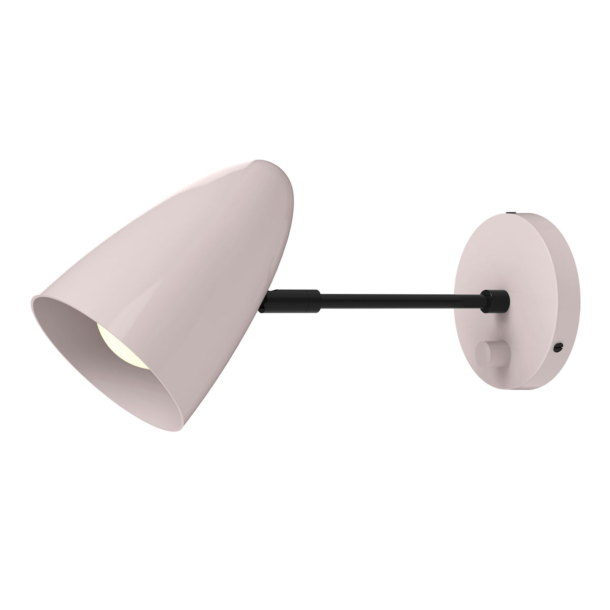 black barely color boom sconce - 6" arm dutton brown lighting
