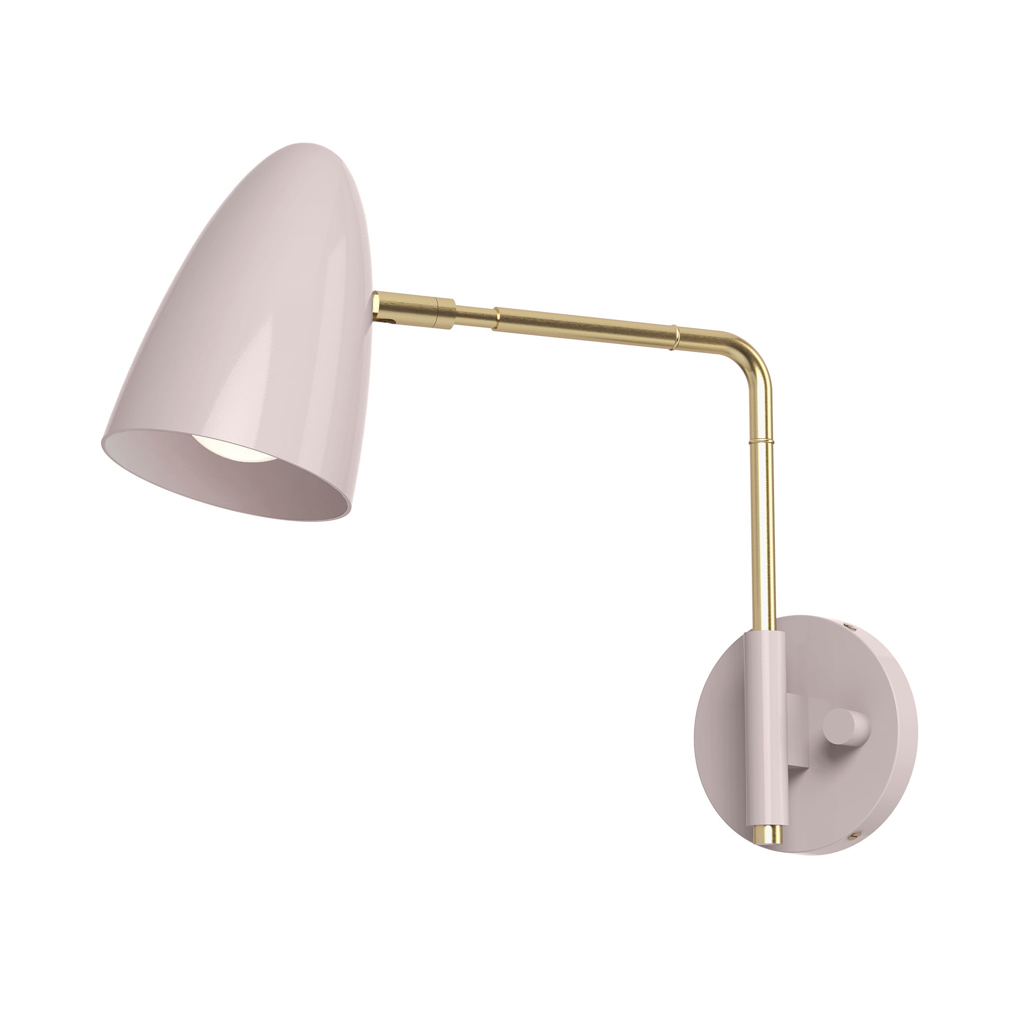 brass barely color boom swing arm sconce - 9" arm dutton brown lighting