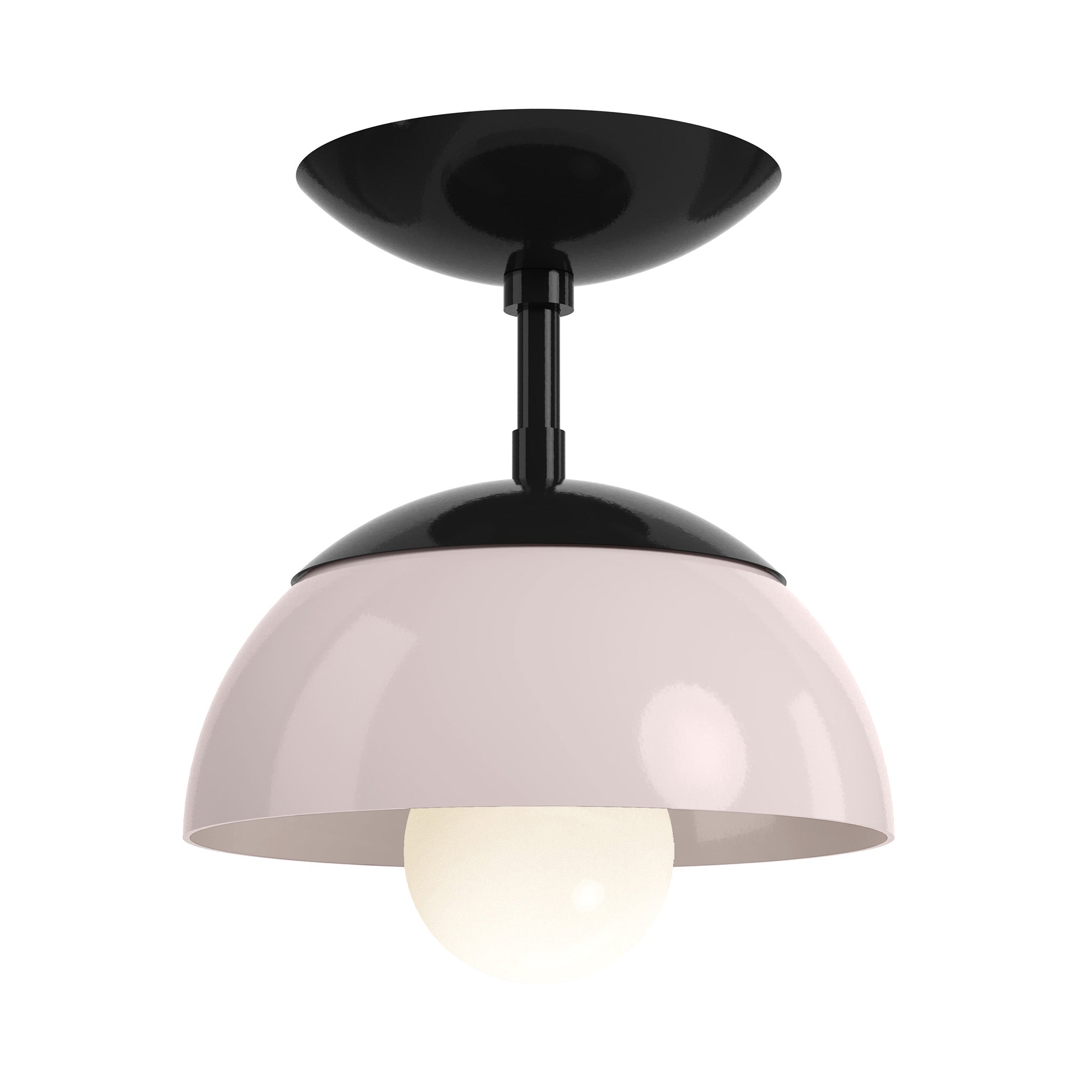 black barely color cadbury flush mount 8" dutton brown lighting
