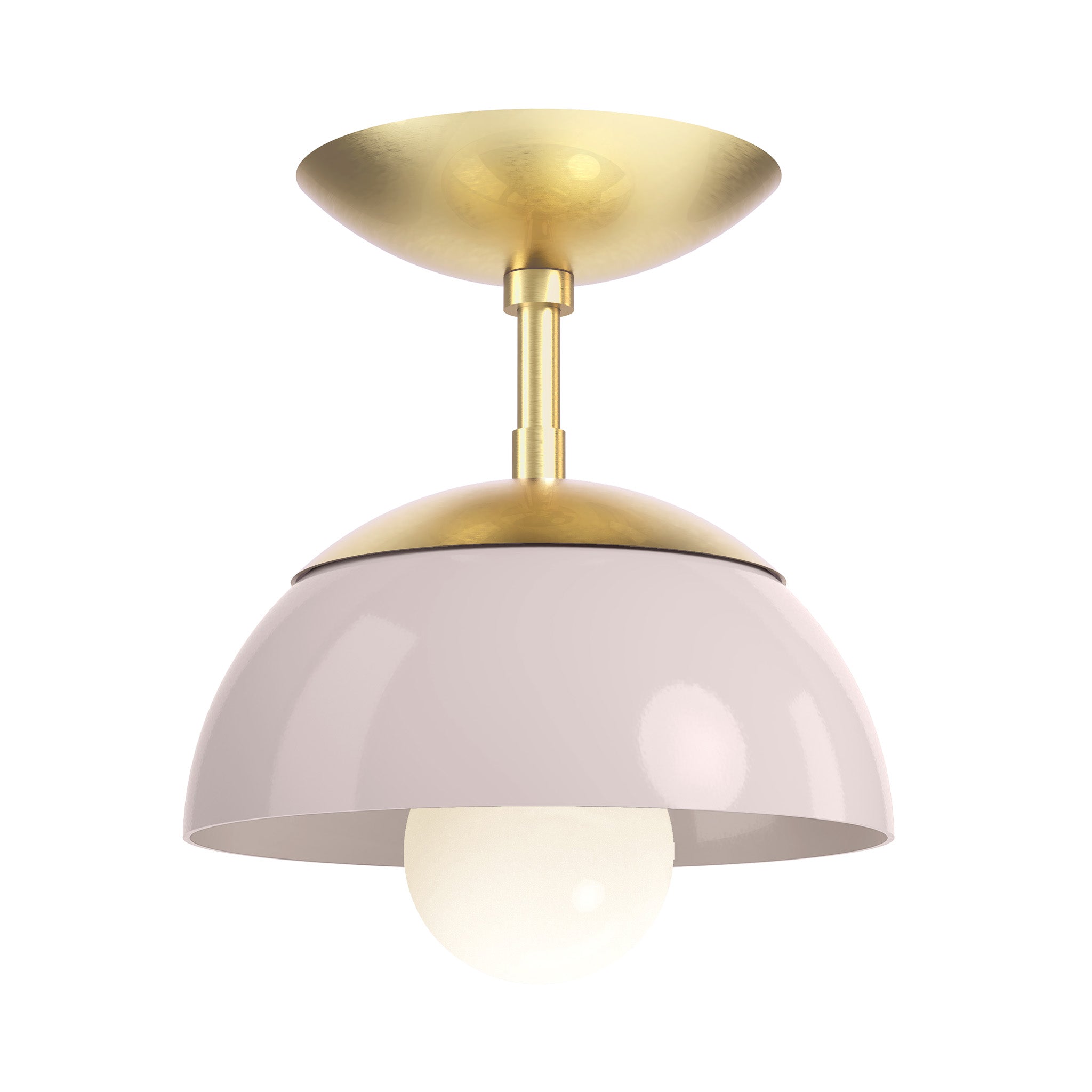 brass barely color cadbury flush mount 8" dutton brown lighting