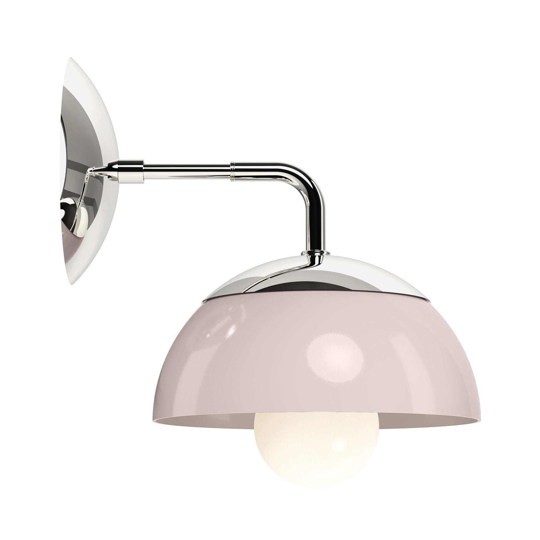 nickel barely color cadbury sconce 8" dutton brown lighting