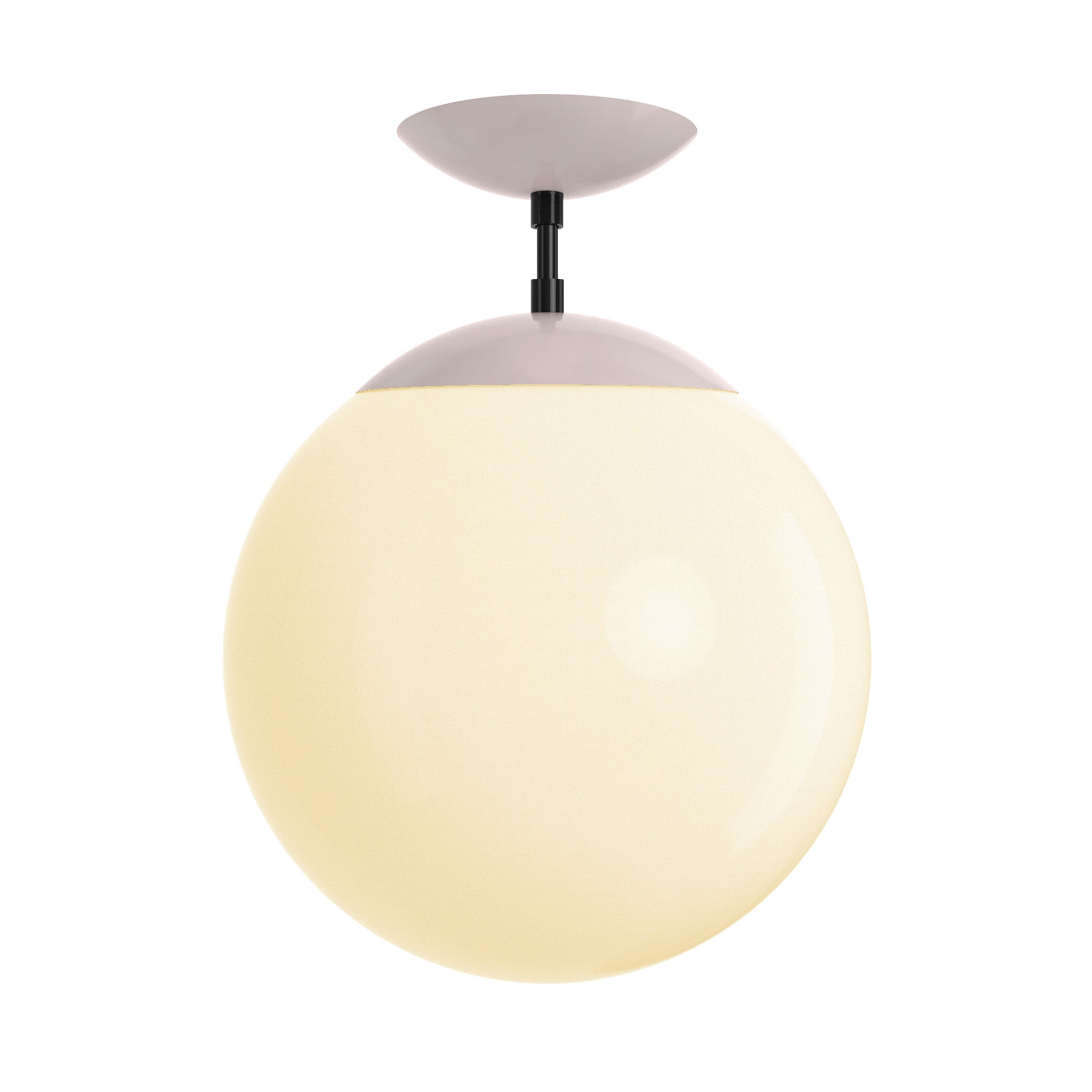 Black and barely cap white globe flush mount 12" dutton brown lighting