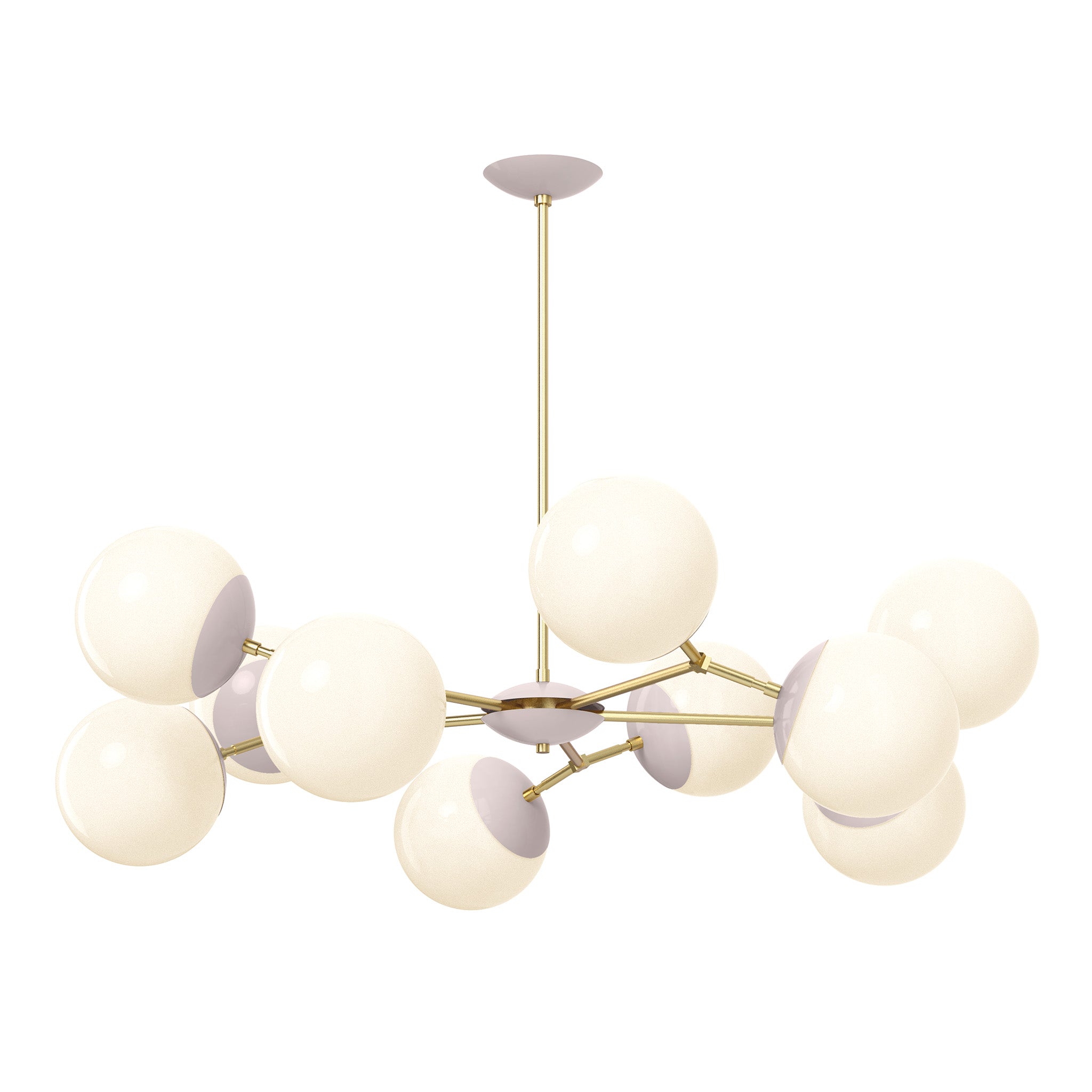 brass barely color crown chandelier 46" dutton brown lighting