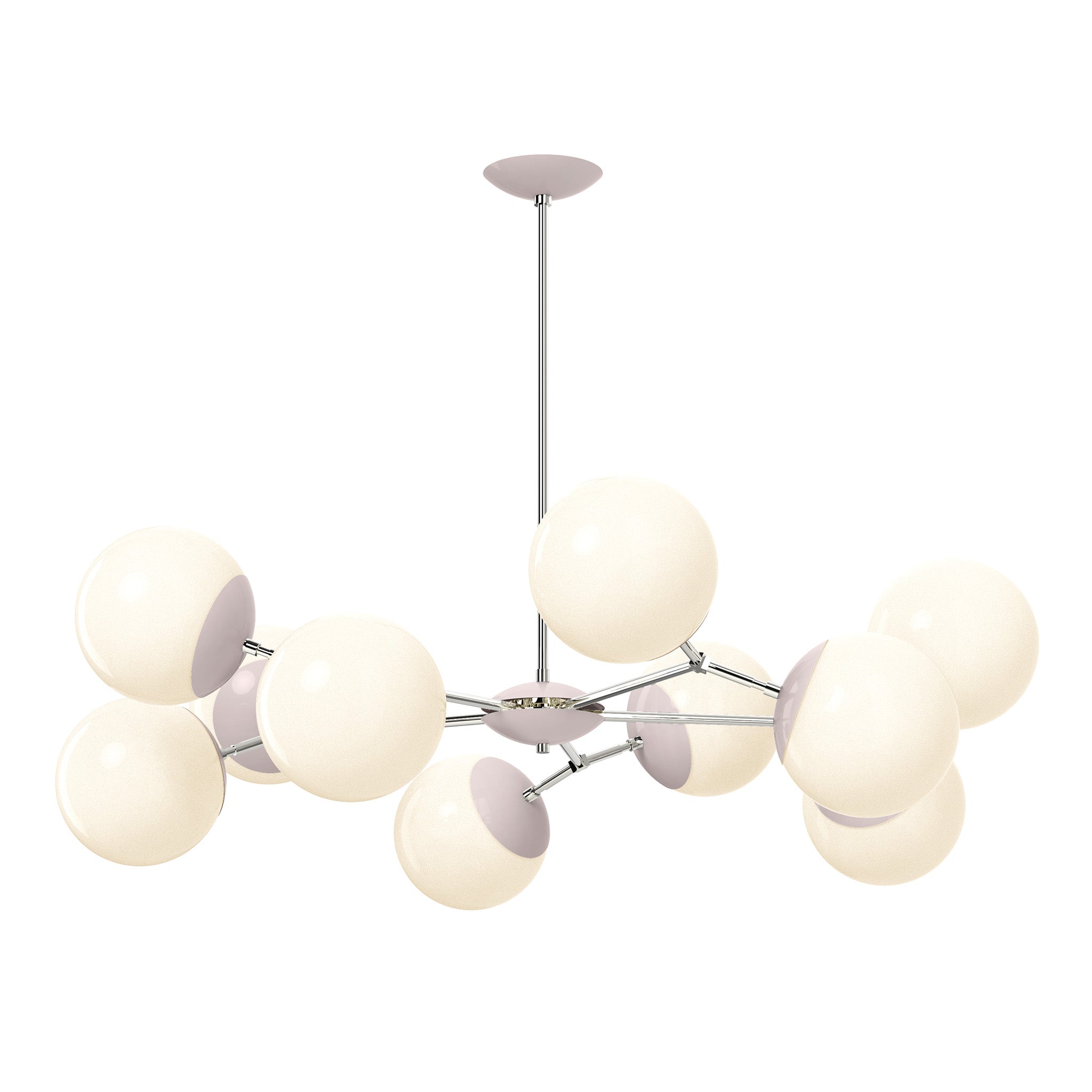 nickel barely color crown chandelier 46" dutton brown lighting