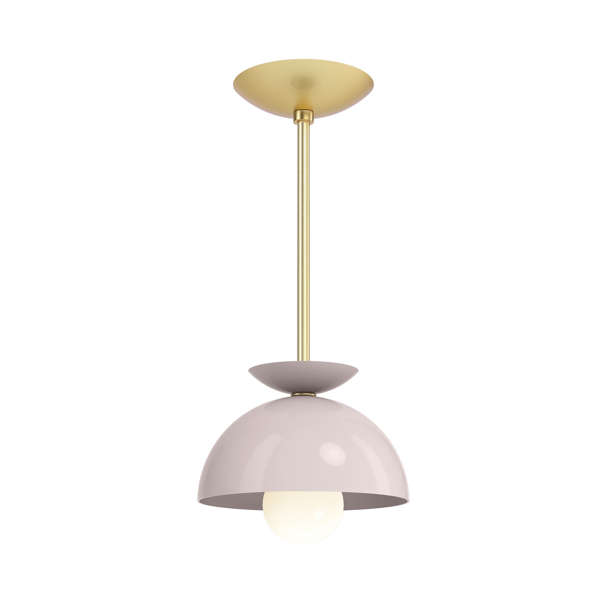 brass barely color echo pendant 8" dutton brown lighting