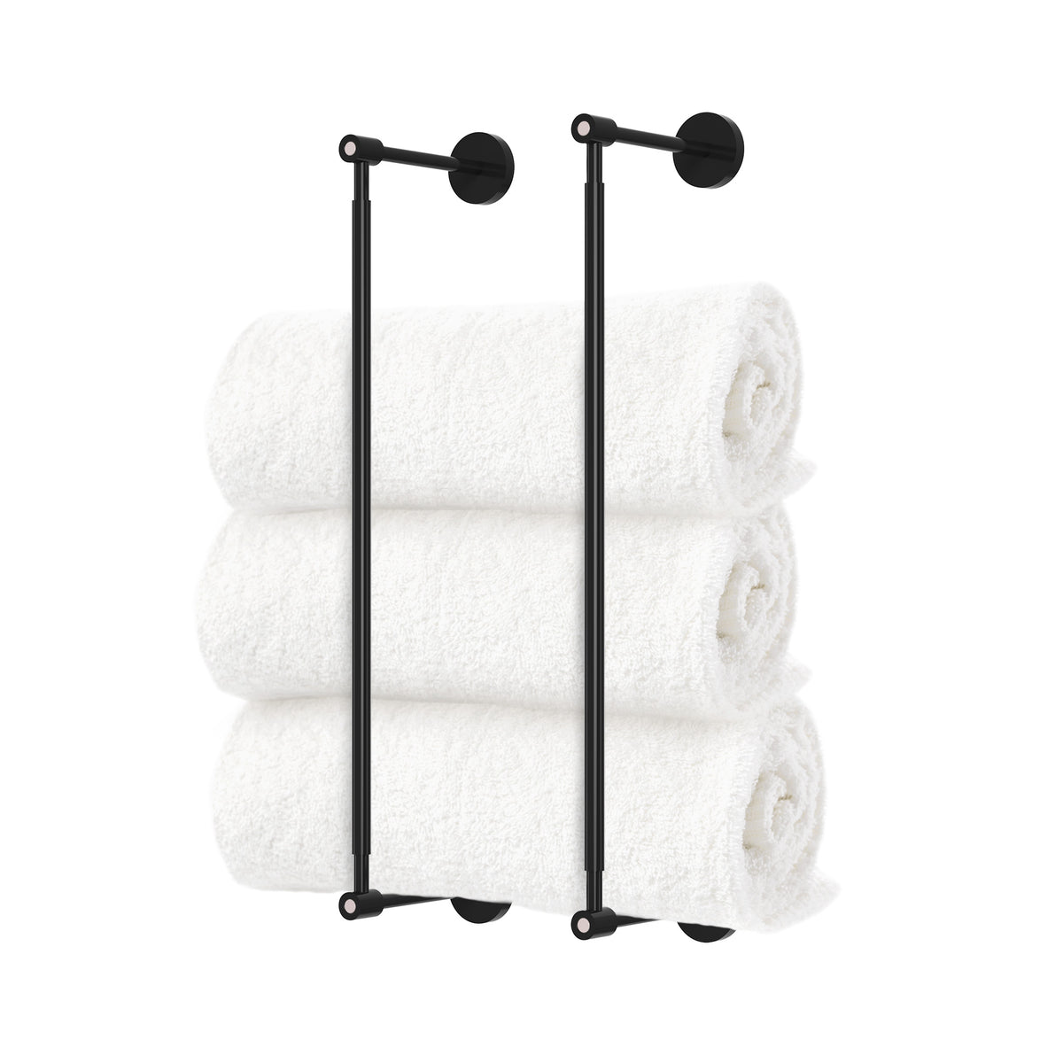 Black and barely head towel rack 18 inch dutton brown hardware
