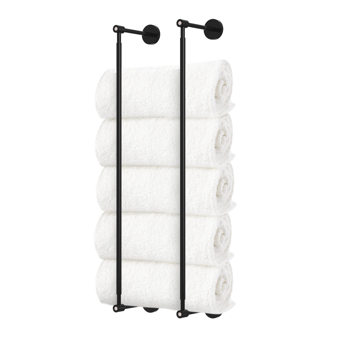 Black and barely head towel rack 24 inch dutton brown hardware