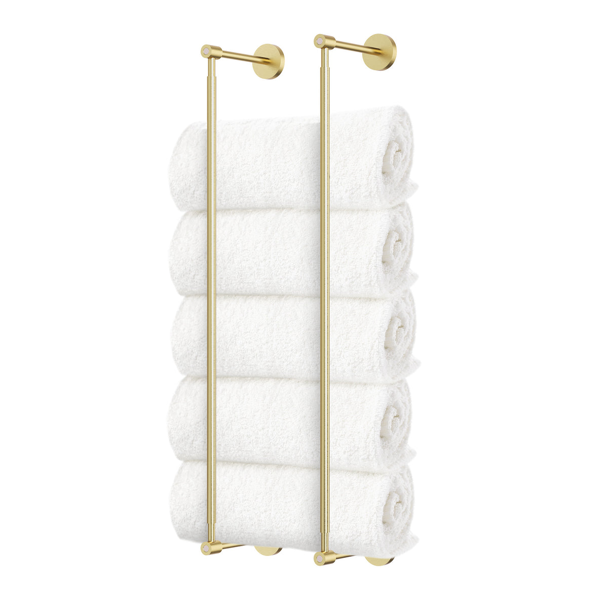 Brass and barely head towel rack 24 inch dutton brown hardware